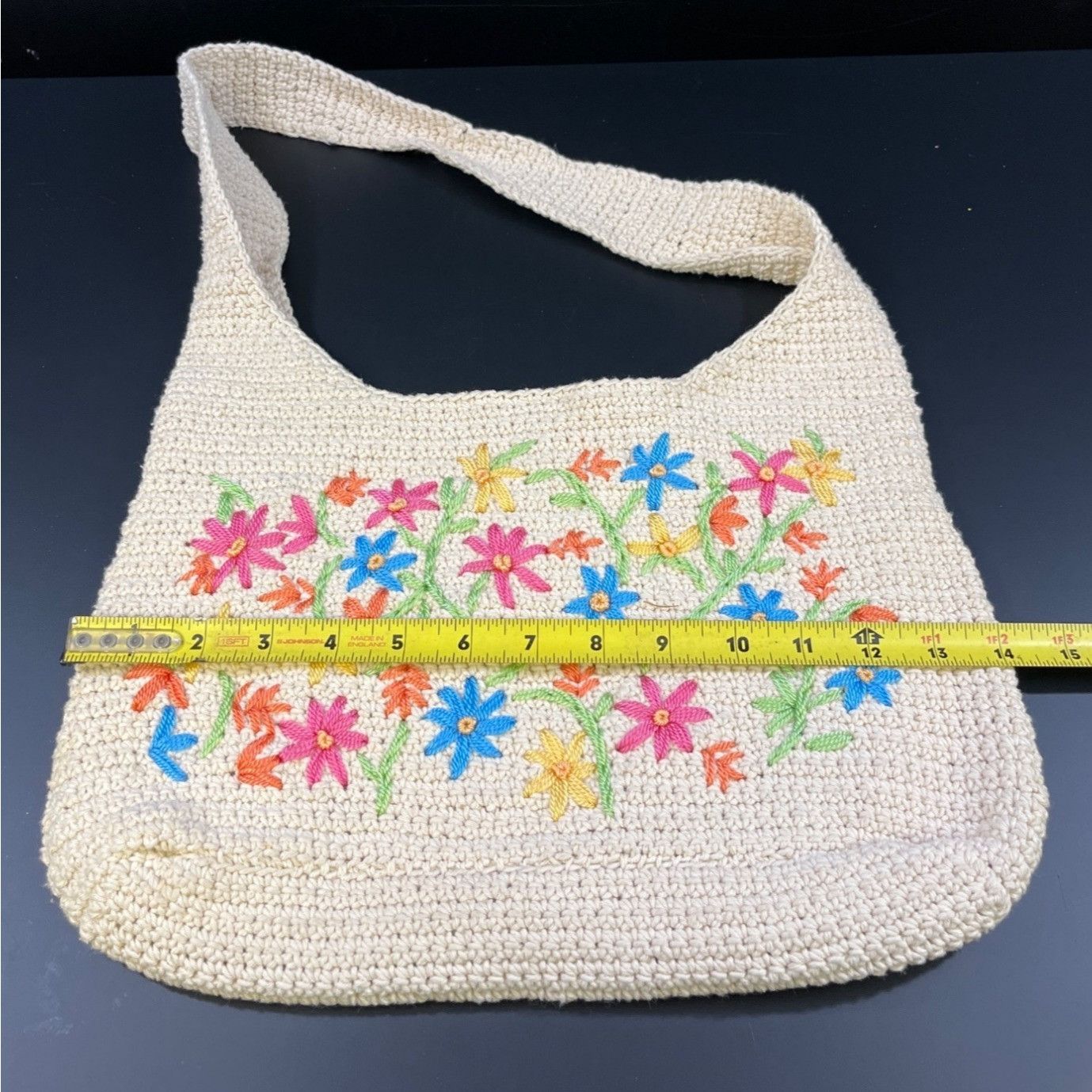 Other Vintage Women's Beige Floral Crochet Shoulder/Tote Bag SKU 5 Size ONE SIZE - 6 Thumbnail