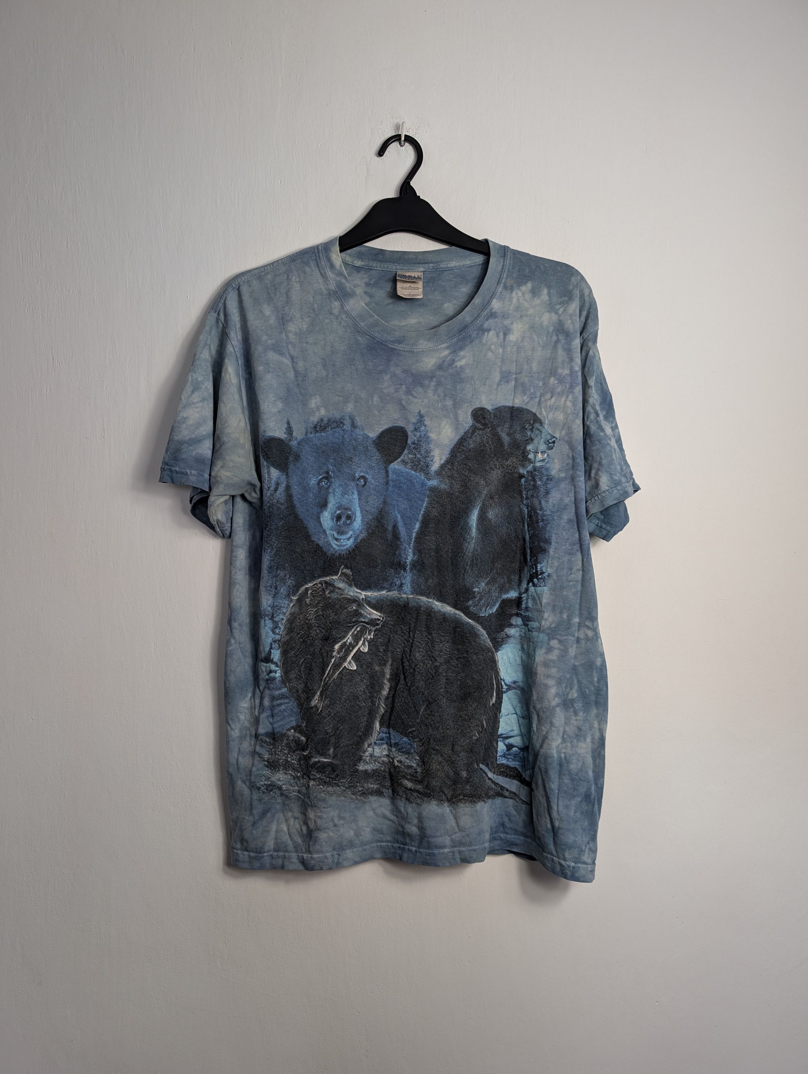 Vintage Grizzly Bear Graphic Tie Dye Nature Core Streetwear Vintage Size US L / EU 52-54 / 3 - 1 Thumbnail