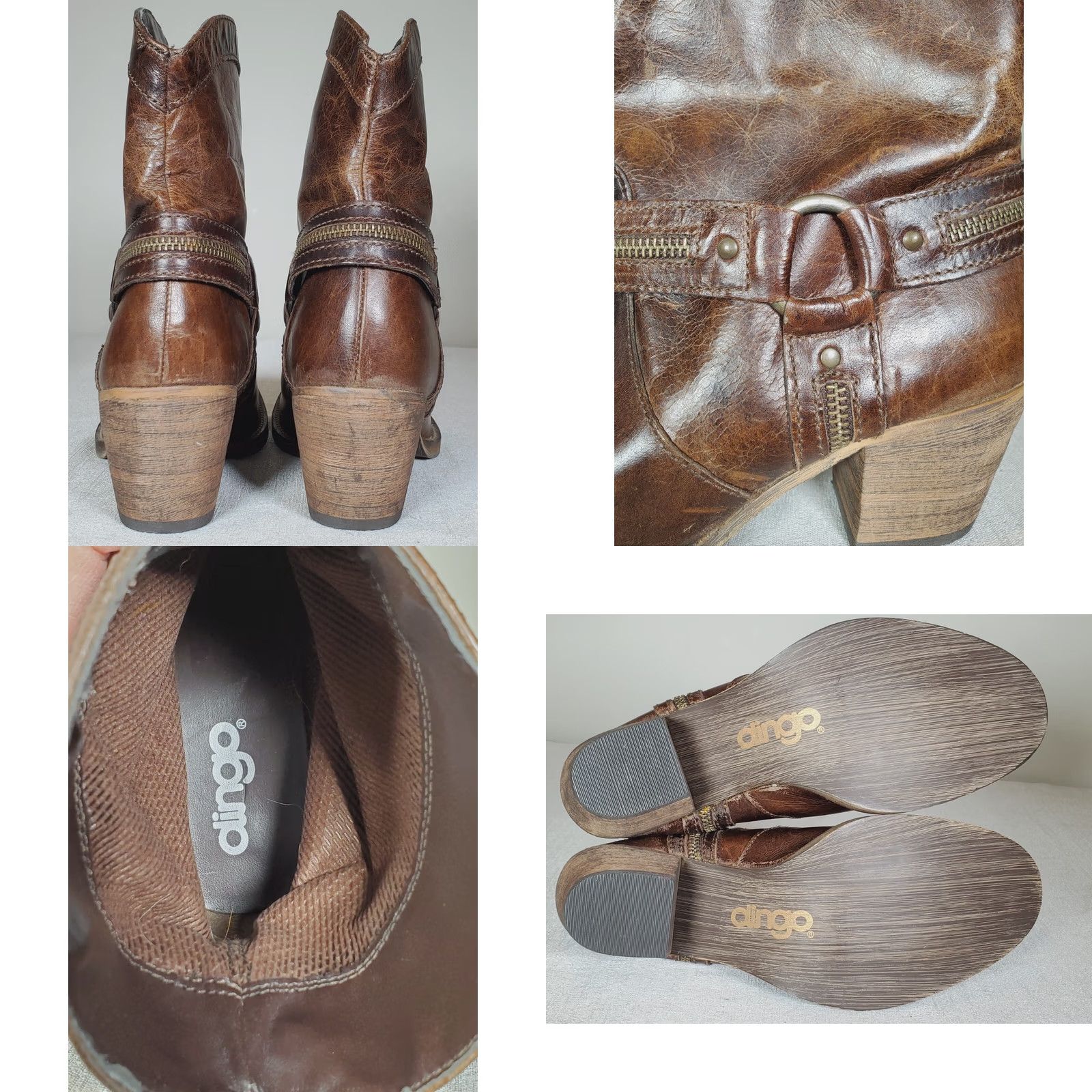 Etro Dingo Metro Bluff Western Harness Boots Brown Leather Zipper Women's US 10 New Size US 10 / IT 40 - 8 Thumbnail