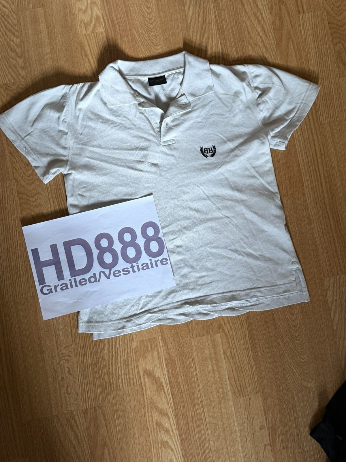 Balenciaga Balenciaga Distressed embroidered cotton-piqué polo shirt Size US L / EU 52-54 / 3 - 1 Thumbnail