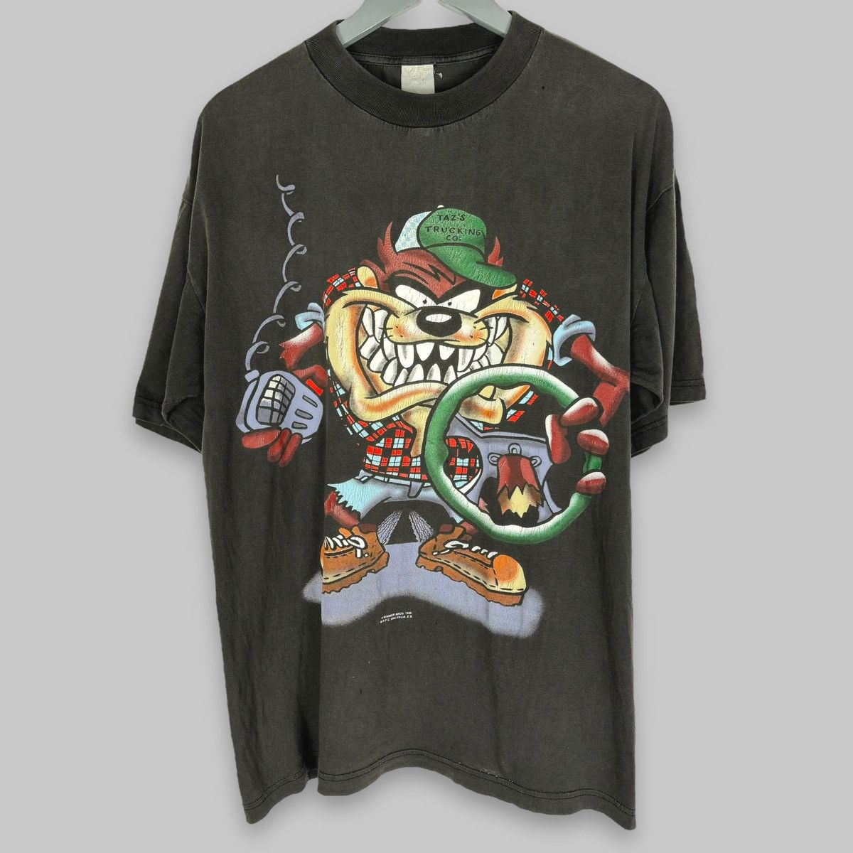 Vintage 1996 Looney Tunes Taz Truckin Co Cartoon T Shirt