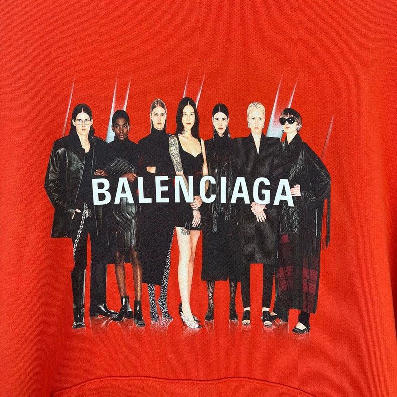Balenciaga Balenciaga Orange Band Portrait Sweater Size US S / EU 44-46 / 1 - 4 Thumbnail