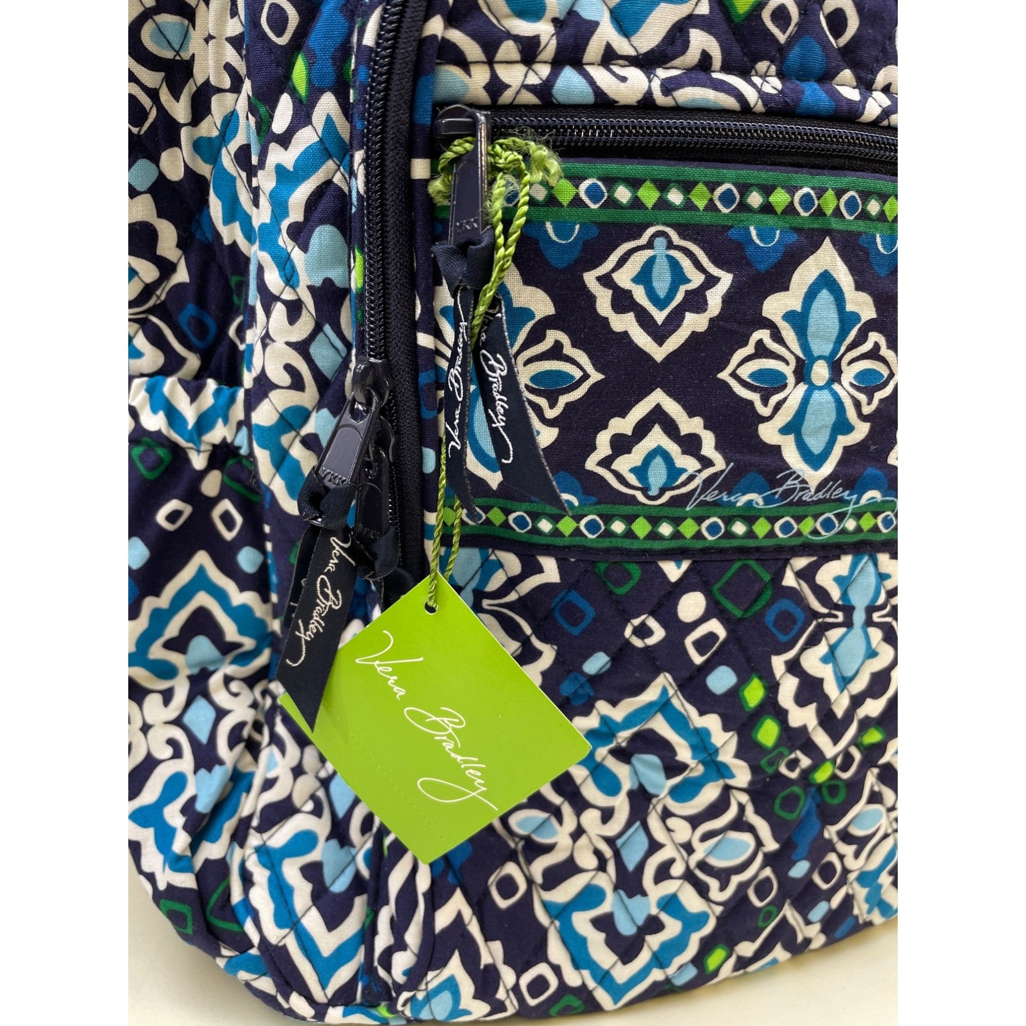 Vera Bradley Vera Bradley Ink Blue Women's Floral Campus Backpack SKU 609 Size ONE SIZE - 2 Thumbnail