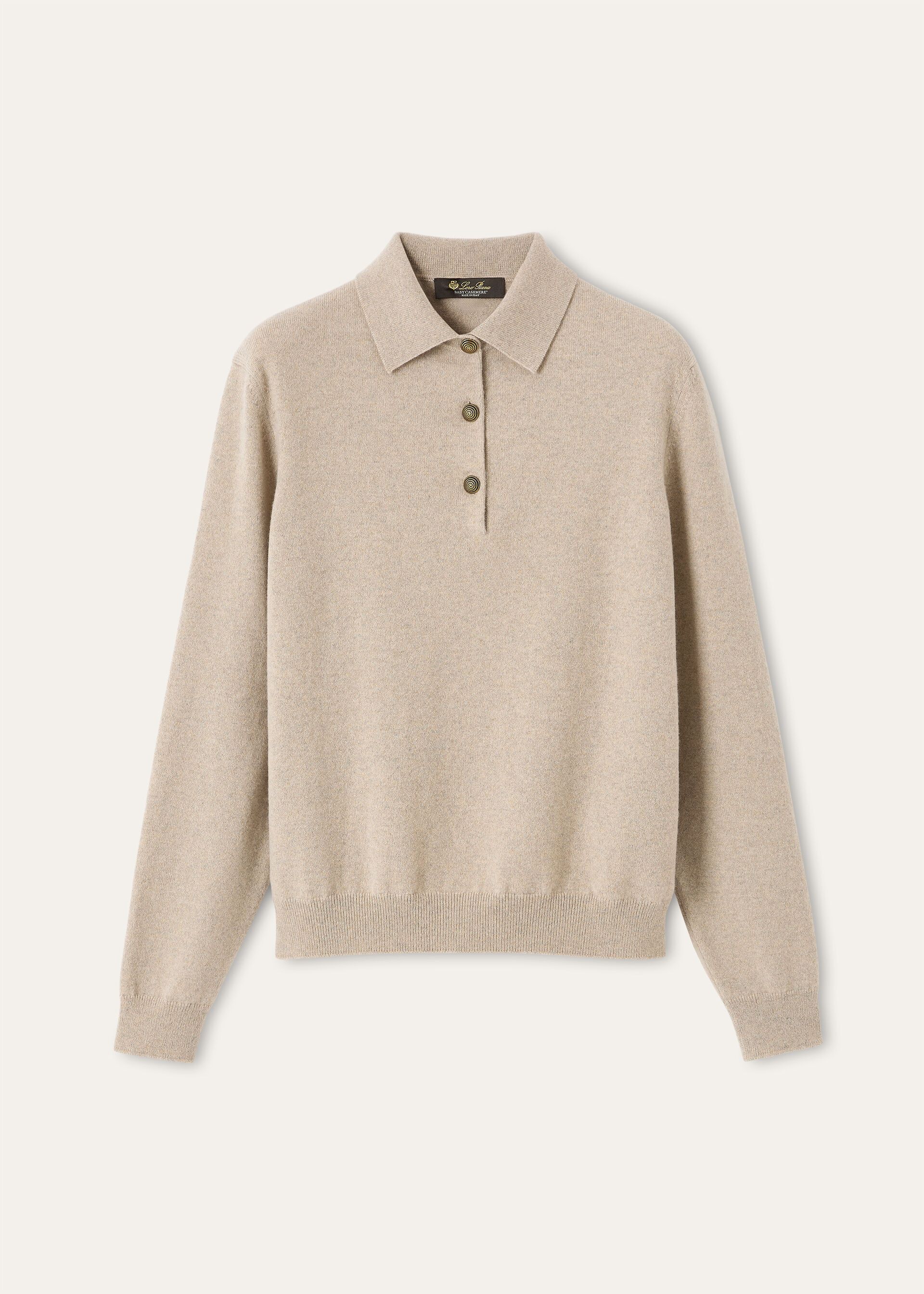 Loro Piana os11x0326 FAQ8643 Classic Polo Shirt in Silver Birch Size M / US 6-8 / IT 42-44 - 1 Thumbnail
