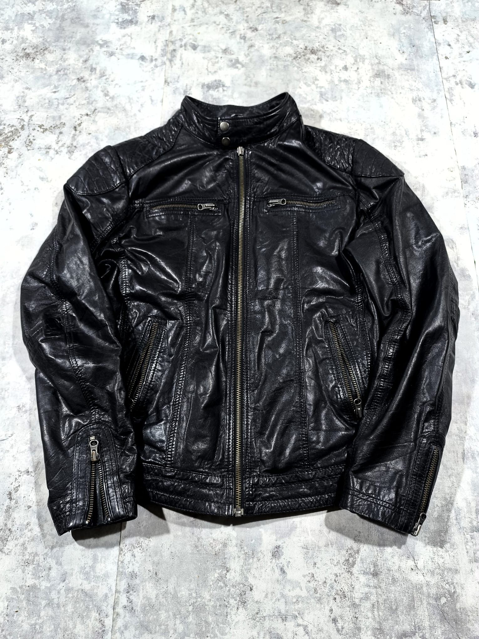Other VTG HEDI SLIMANE 14th ADDICTION MOTO BIKER LEATHER JACKET Size US M / EU 48-50 / 2 - 10 Thumbnail