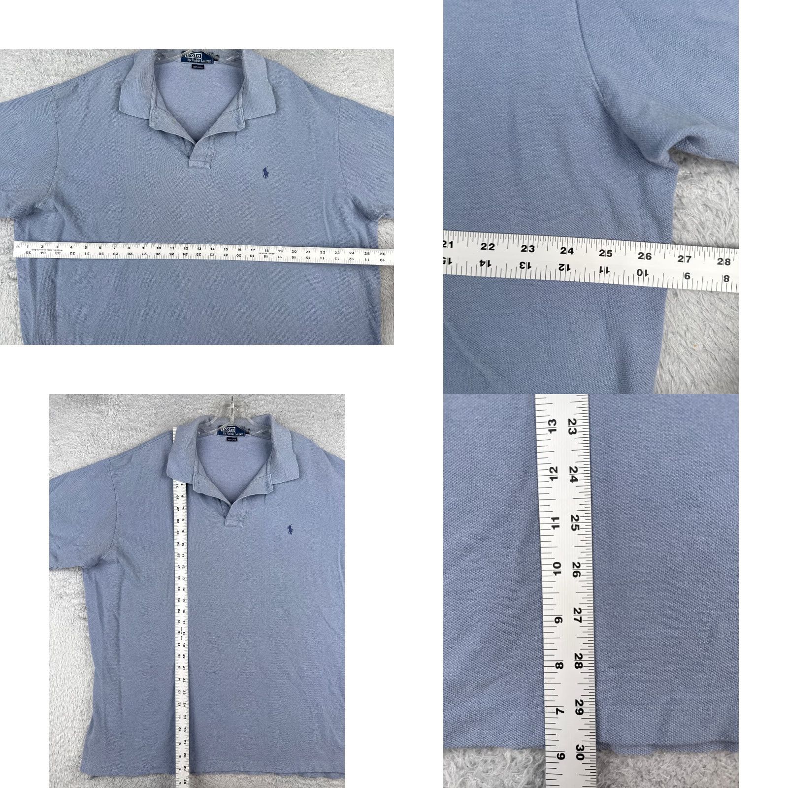 Ralph Lauren VINTAGE Ralph Lauren Polo Shirt Men 2XL Blue Short Sleeve 100% Cotton Slim Embroidered Logo Golf 80s Theme Mens Size US XXL / EU 58 / 5 - 8 Thumbnail