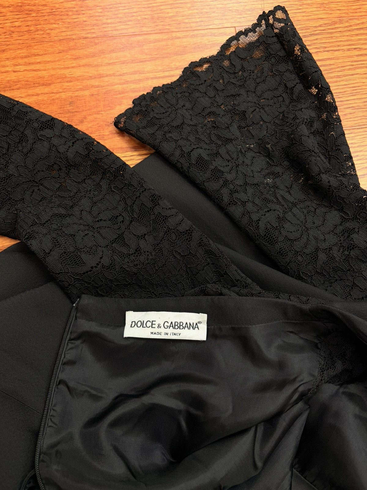 Dolce & Gabbana Vintage Dolce & Gabbana Black Lace Evening Gown Size M / US 6-8 / IT 42-44 - 6 Thumbnail