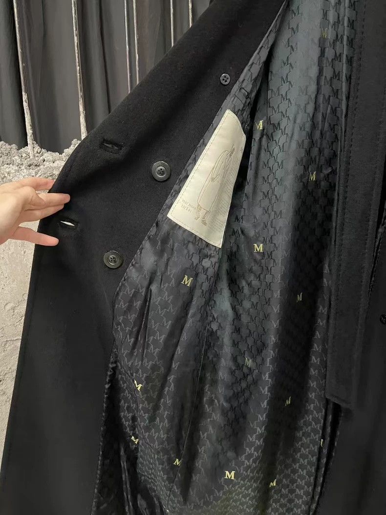 Max Mara Max Mara 101801 Solid Black Wool Coat Size M / US 6-8 / IT 42-44 - 5 Thumbnail