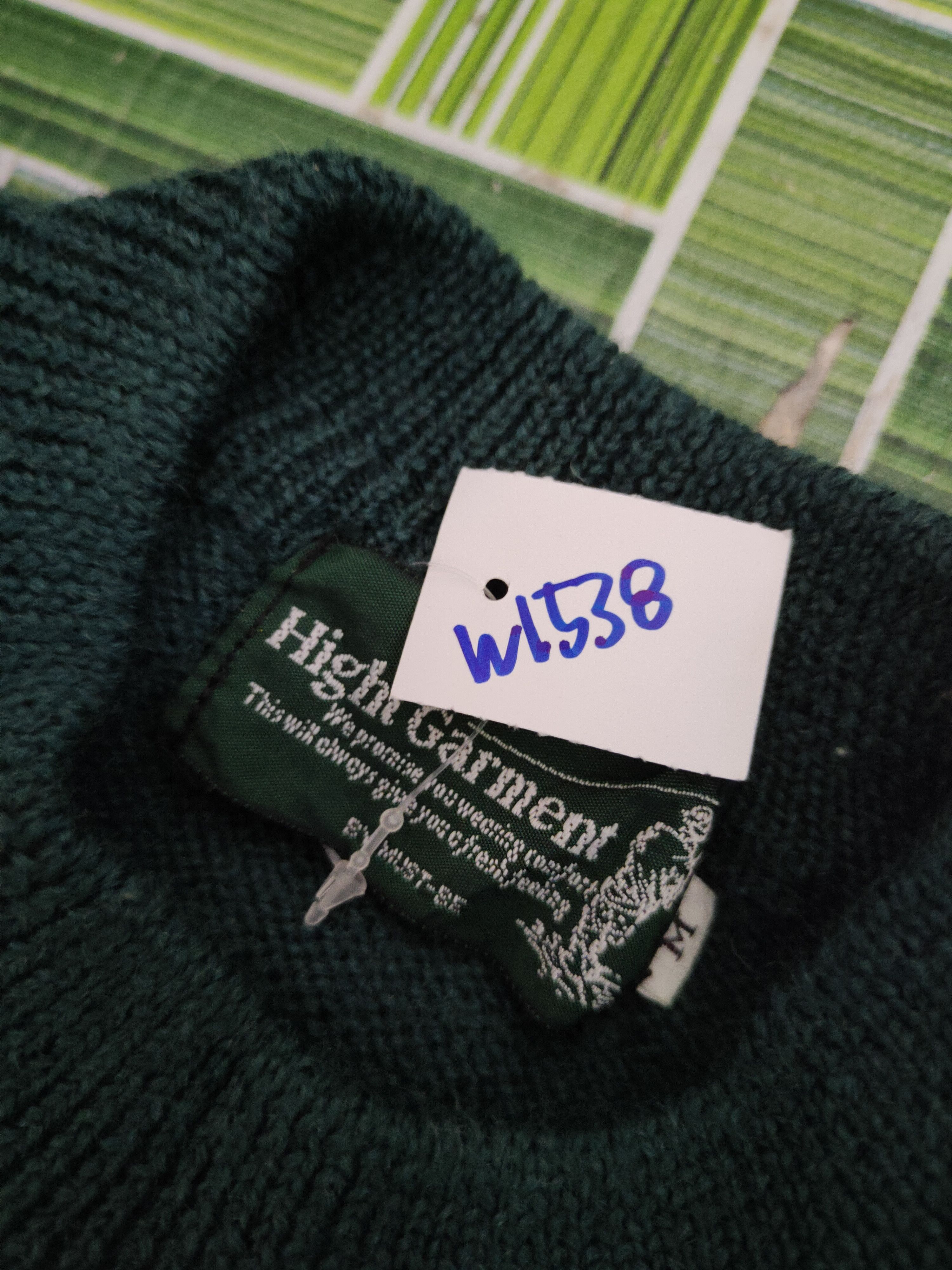 Vintage High Garment Green Knitwear Sweatshirts #W1538 Size US M / EU 48-50 / 2 - 11 Thumbnail