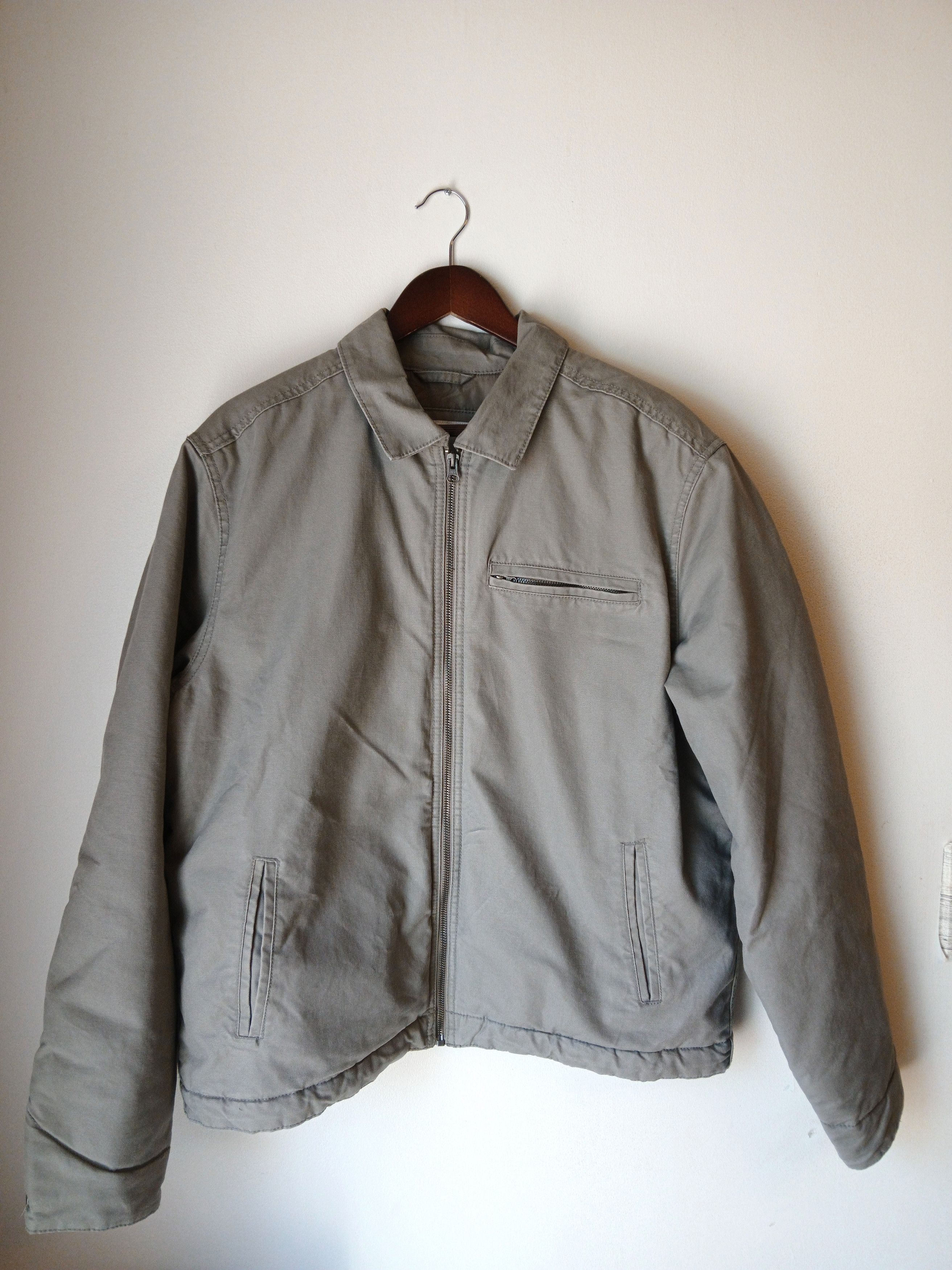 Old Navy Cropped Insulated Work Jacket Light Gray Size US L / EU 52-54 / 3 - 1 Thumbnail
