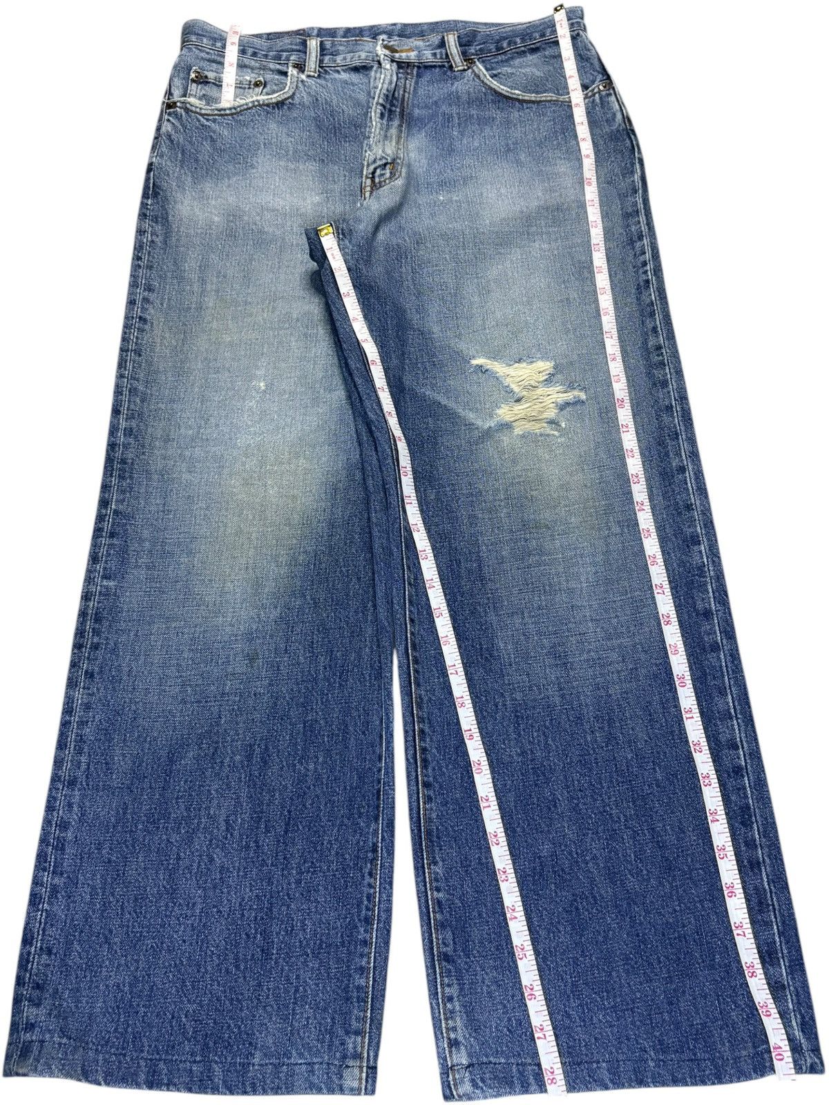 Japanese Brand Vintage Japanese Brand Mud Wash Distressed Baggy Jeans Size US 33 - 13 Thumbnail