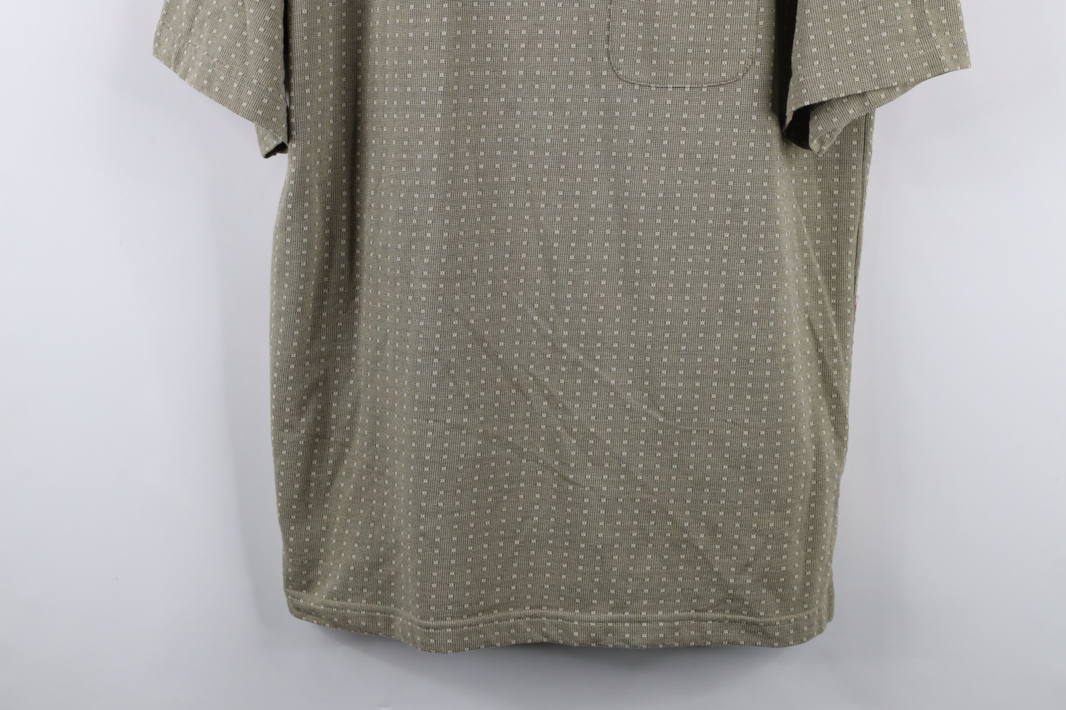 Vintage Vintage 90s Streetwear Geometric Collared Polo Shirt Green Size US XL / EU 56 / 4 - 3 Thumbnail