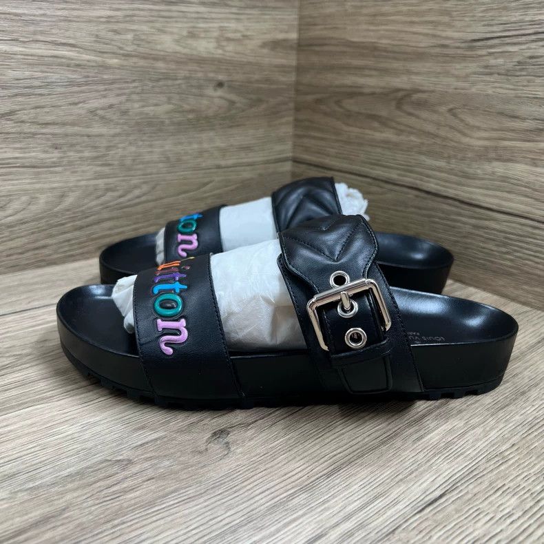 Louis Vuitton Louis Vuitton Bom Dia color logo half slipper Size US 5.5 / EU 38 - 4 Thumbnail