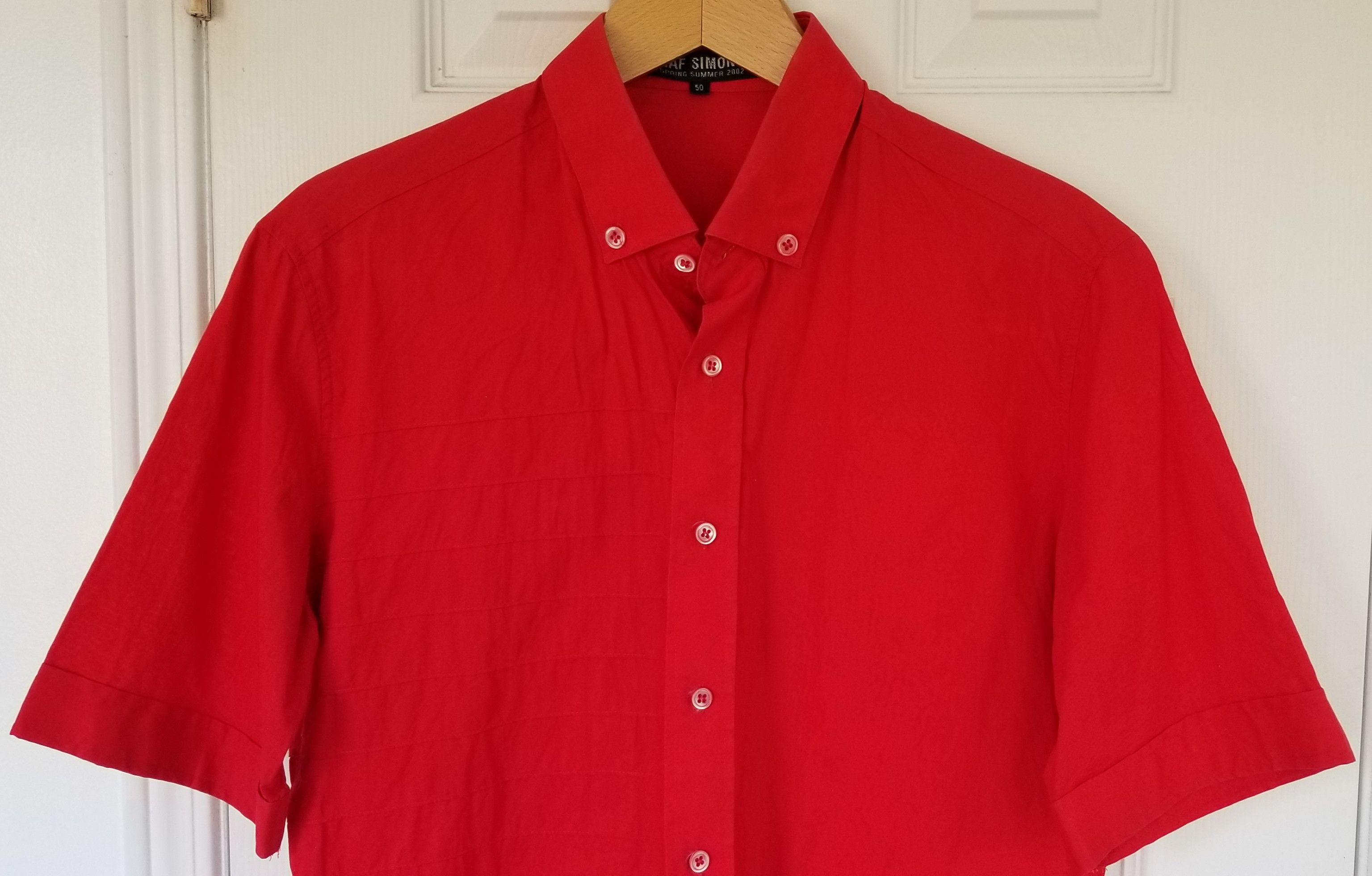 Raf Simons Raf Simons Archival Vivid Red Vibrant Cardinal Shirt Size US S / EU 44-46 / 1 - 5 Thumbnail
