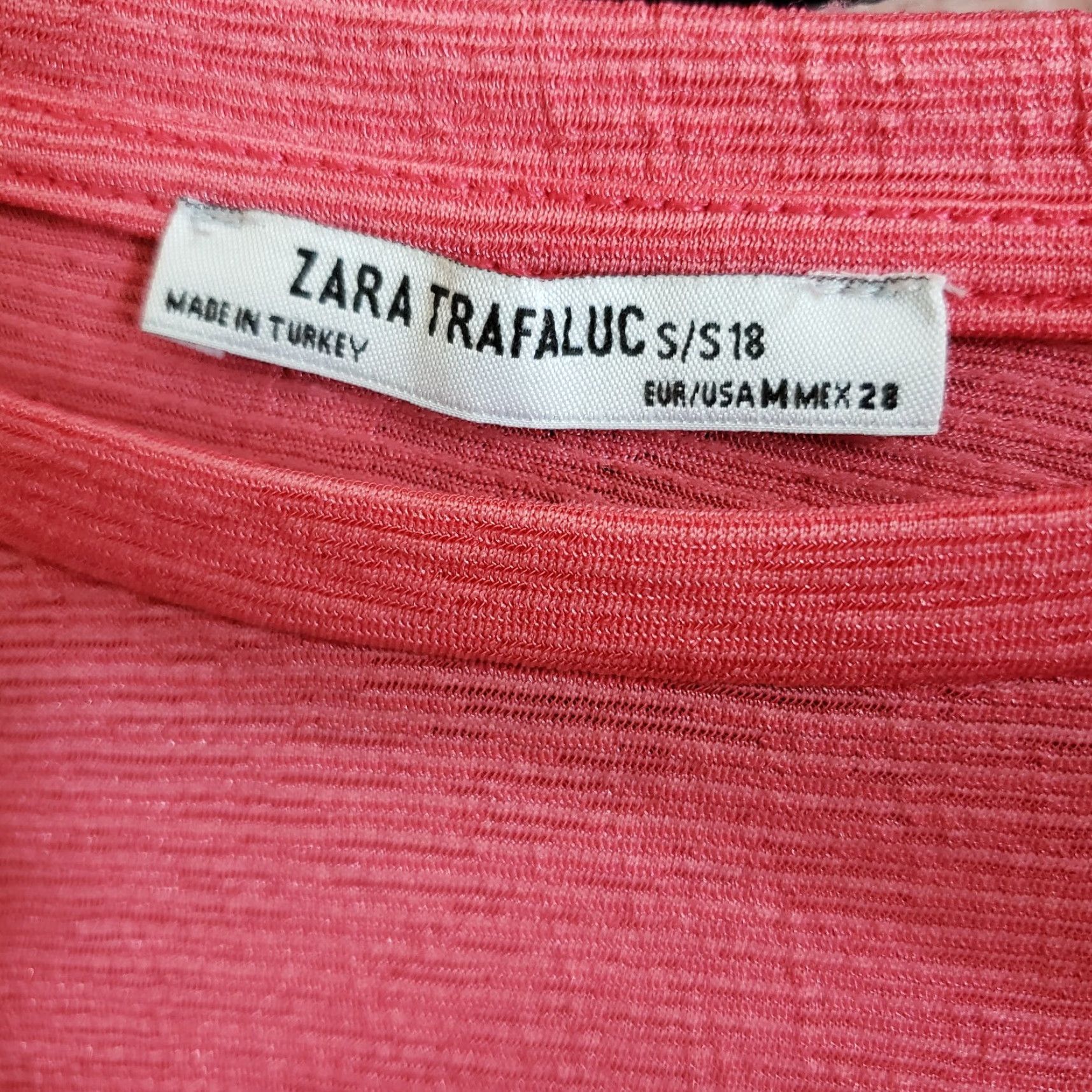 Zara Zara Trafaluc Womens Top Blouse Shirt Long Sleeve M Pink Solid Round Neck Womens Size M / US 6-8 / IT 42-44 - 5 Thumbnail
