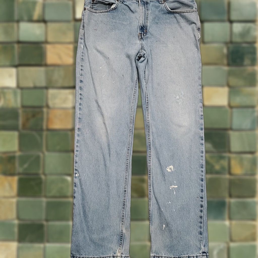 Faded Glory Faded Glory Jeans Mens 35x32 Blue Denim Distressed Cotton Work Pants Jeans Shirt? Size US 35 - 1 Thumbnail