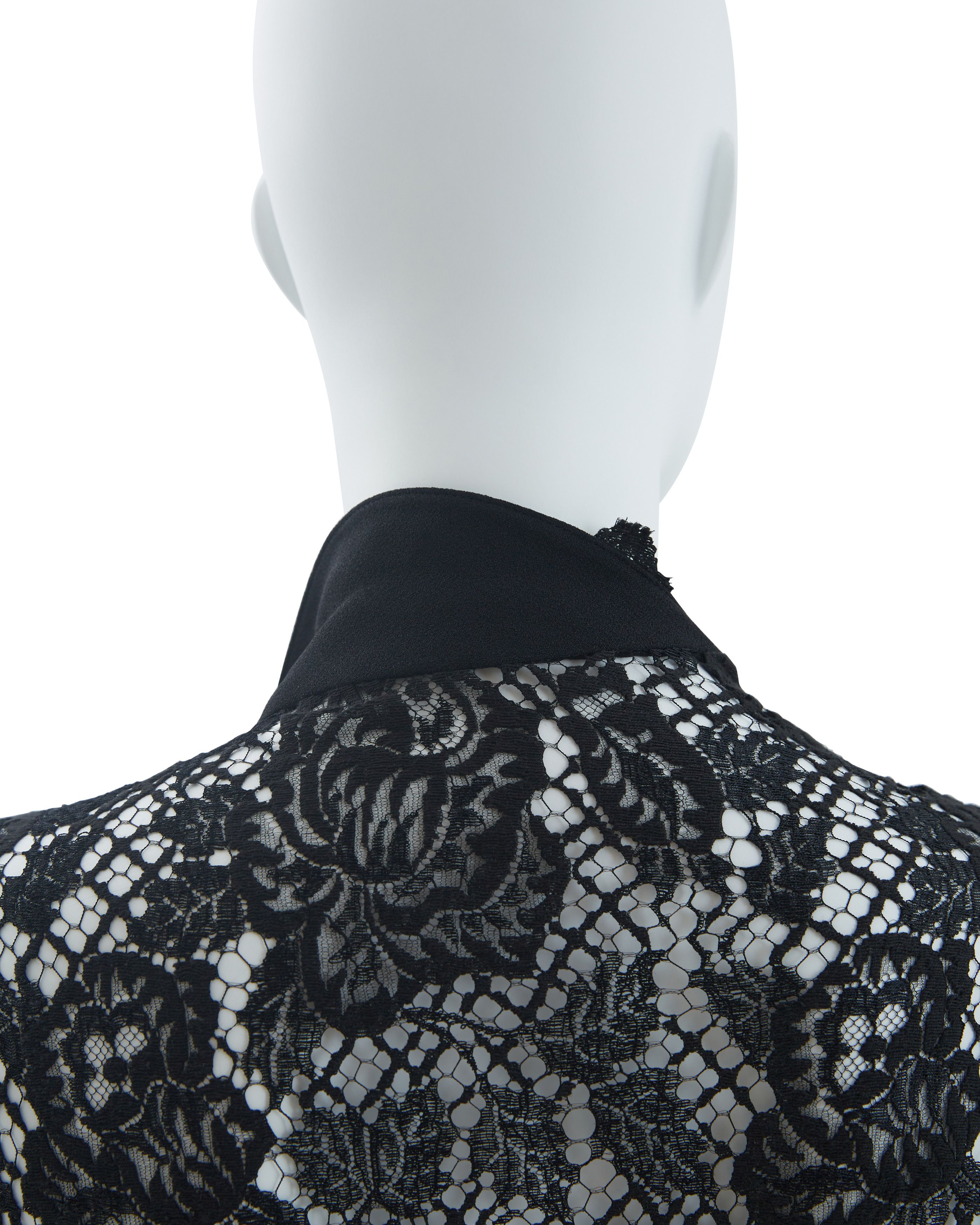 Thierry Mugler 1980s Black rayon blend crepe asymmetrically draped dress Size M / US 6-8 / IT 42-44 - 10 Thumbnail