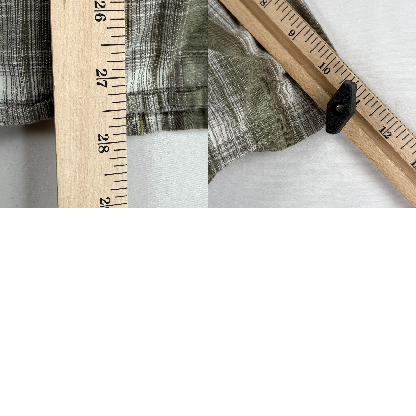Gramicci Gramicci Shirt Mens Large Button Up Shirt Short Sleeve Plaid green cotton blend woven casual pockets Regular Size US L / EU 52-54 / 3 - 8 Thumbnail