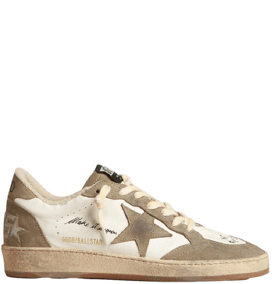 Golden Goose o1w1db10725 Ball Star Low-Top Sneakers in White/Brown Size US 12 / EU 45 - 1 Thumbnail