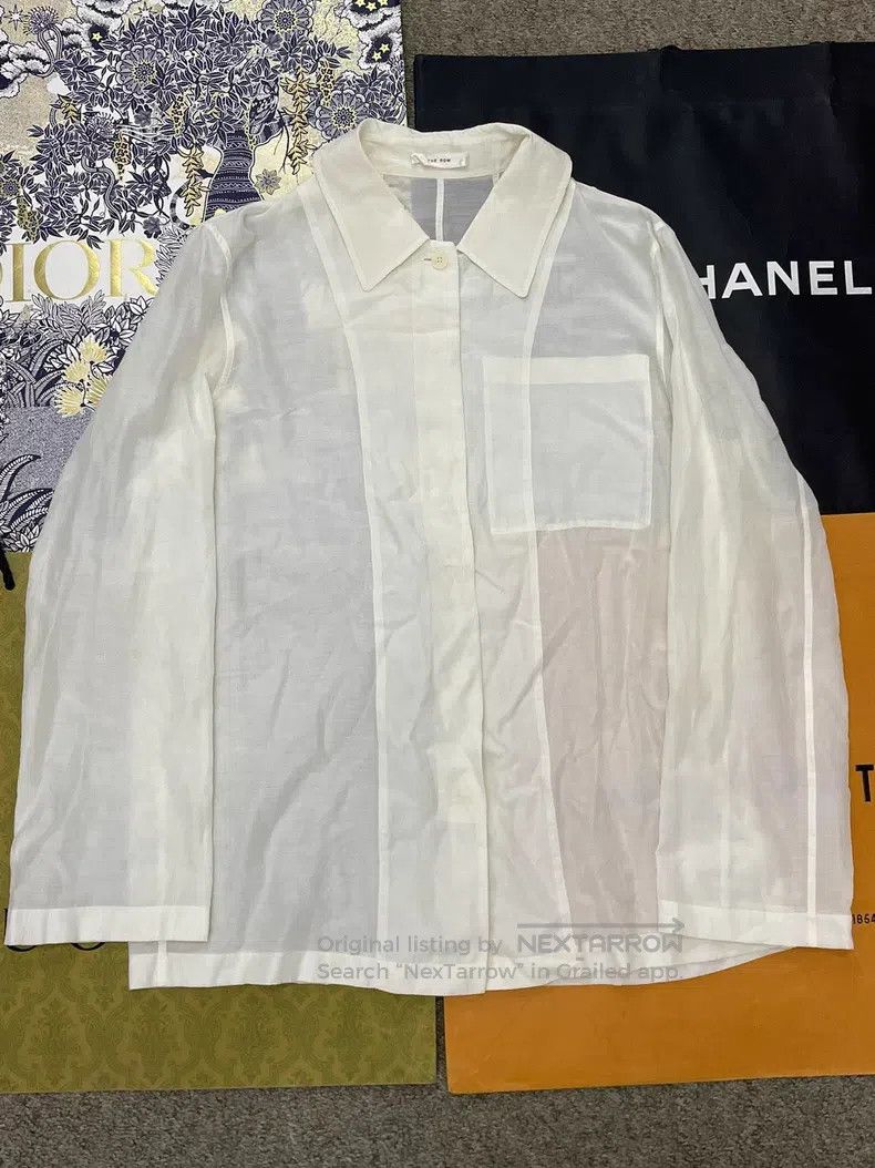 The Row The Row White Lapel Shirt Size XS / US 0-2 / IT 36-38 - 1 Thumbnail