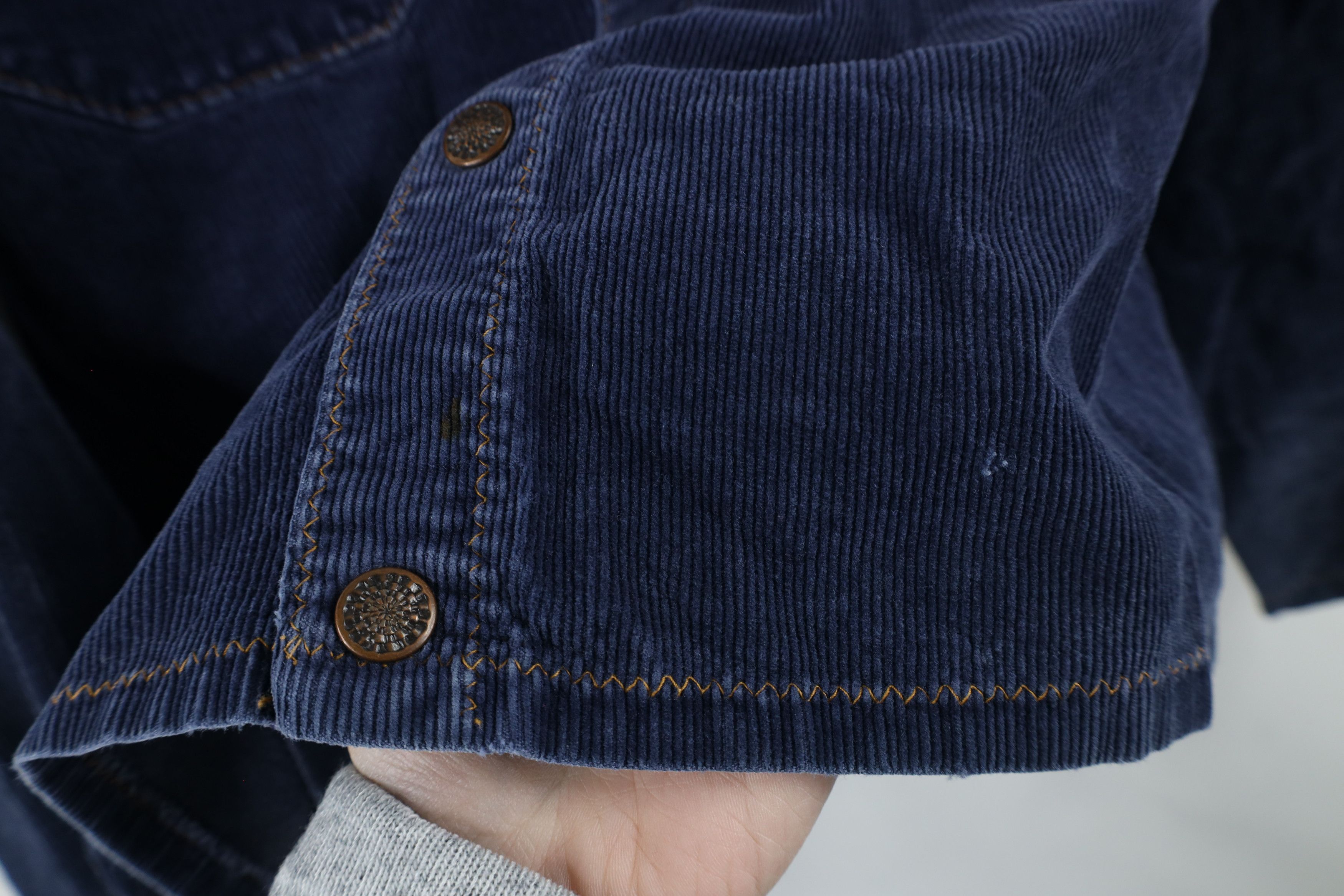 Vintage Vintage 50s 60s Streetwear Corduroy Trucker Jacket Blue USA Size M / US 6-8 / IT 42-44 - 4 Thumbnail