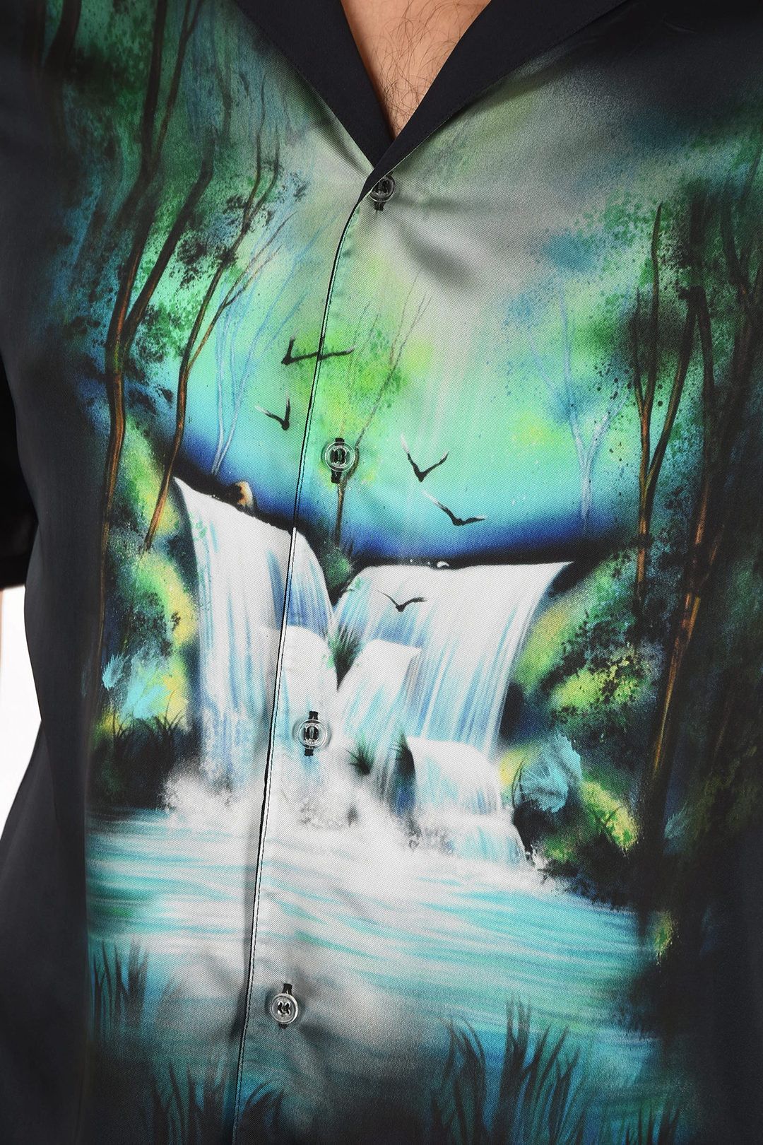 Off-White o1tko10825 Printed Satin Shirt in Multicolor Size US M / EU 48-50 / 2 - 3 Thumbnail