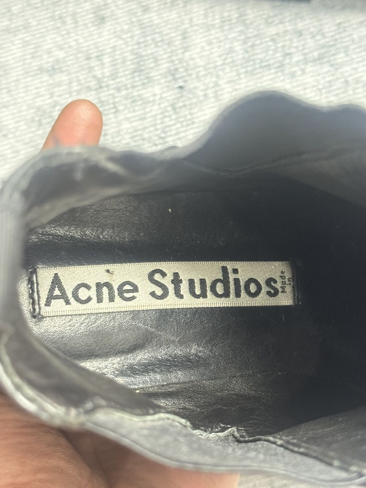 Acne Studios Acne Studios - Jensen Black Leather - Chelsea Ankle Boots Size US 6 / IT 36 - 10 Thumbnail