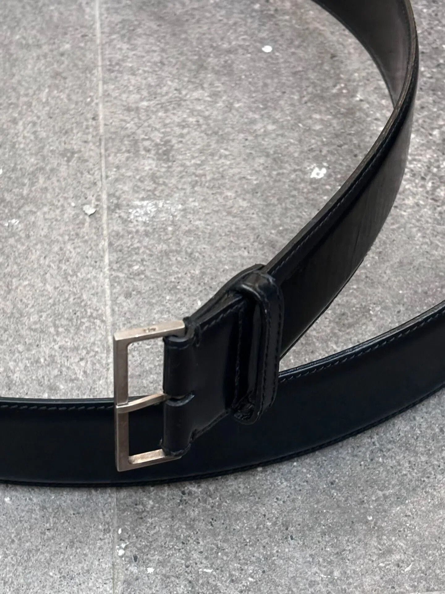 Dior minimalist black leather belt by Dior. Size ONE SIZE - 3 Thumbnail