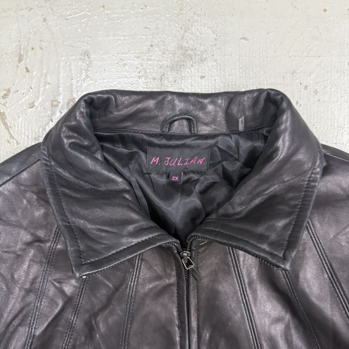 Leather M Julian Unique Genuine Leather Jacket Size US L / EU 52-54 / 3 - 2 Thumbnail