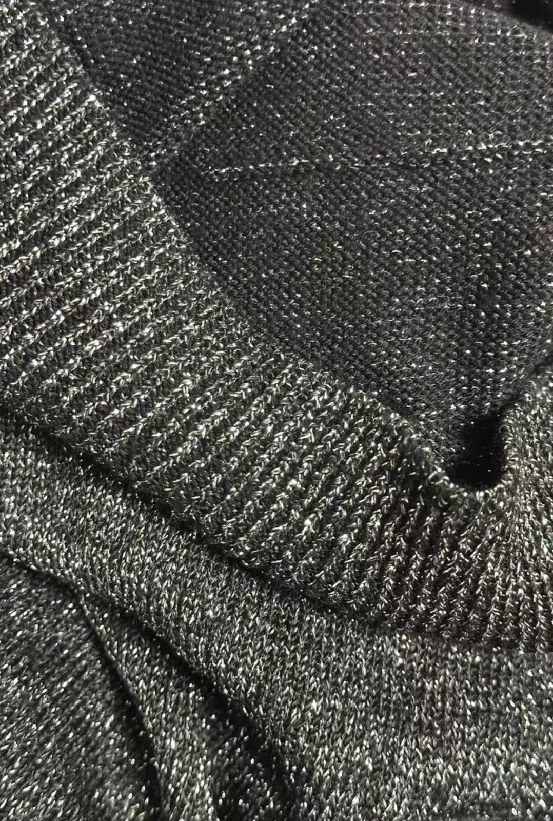 Saint Laurent Paris Saint Laurent Silver Thread Half Metal Fiber Blend Knit Size XS / US 0-2 / IT 36-38 - 6 Thumbnail