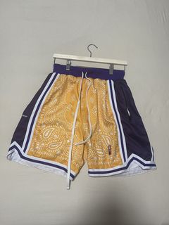 Trillest Nipsey Hustle Los Angeles Lakers Swingman Basketball Shorts Size L  | SidelineSwap