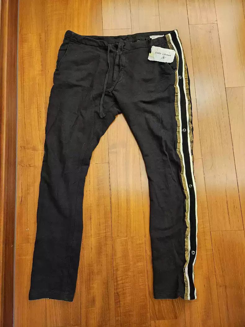Greg Lauren Greg Lauren Antique Fabric Copper Wire Patchwork Pants 