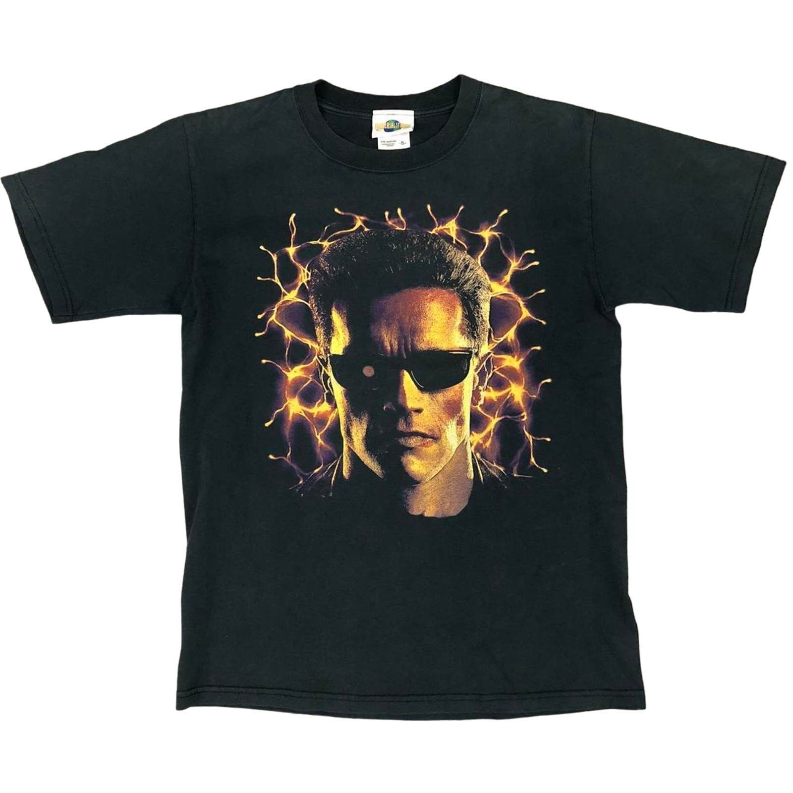 image of Movie x Vintage Terminator 2 Endoskeleton T-Shirt. Size Small. 90's in Black, Men's