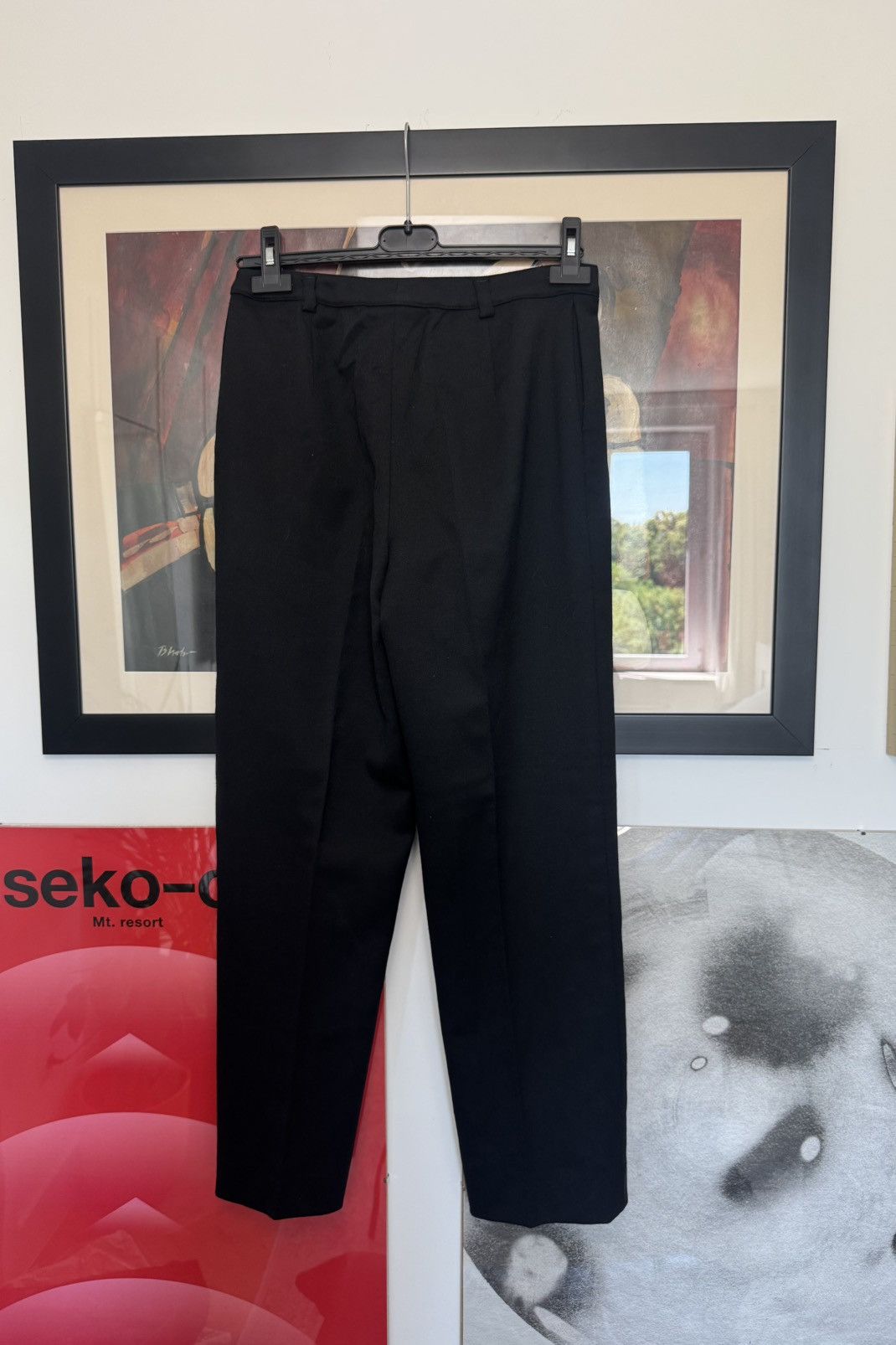 Valentino Vintage 90s Valentino Wool Black Casual Pant Designer Rare Size 28" / US 6 / IT 42 - 2 Thumbnail