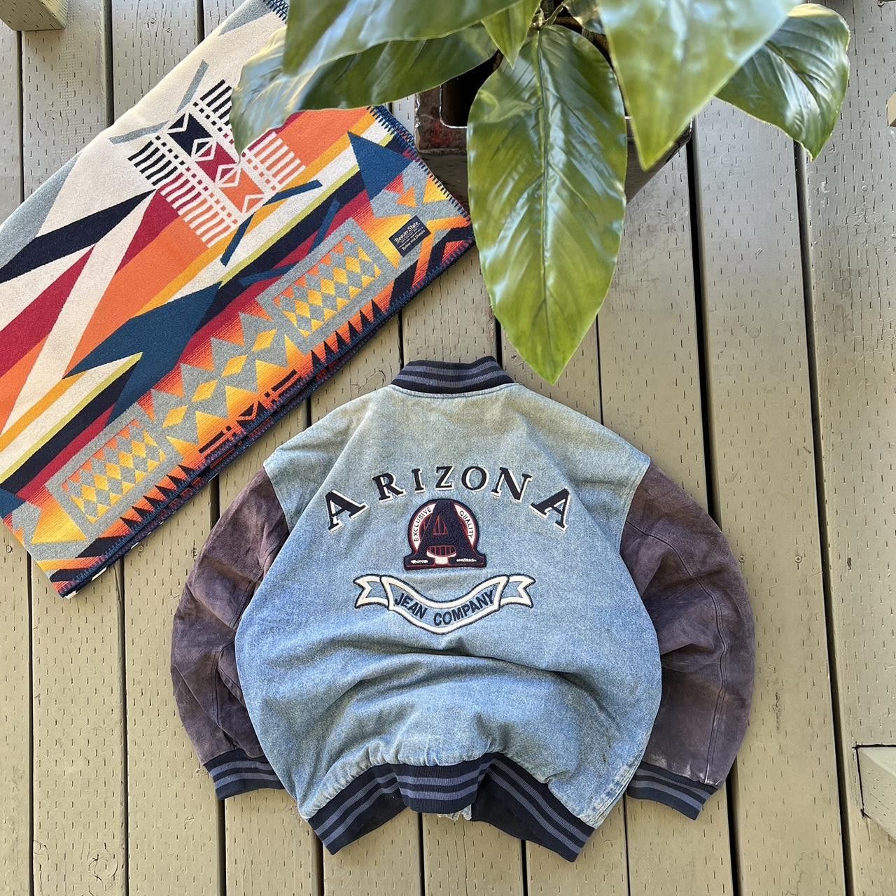 Arizona Jean Co. Vintage Arizona Denim Varsity jean jacket Size US L / EU 52-54 / 3 - 3 Thumbnail