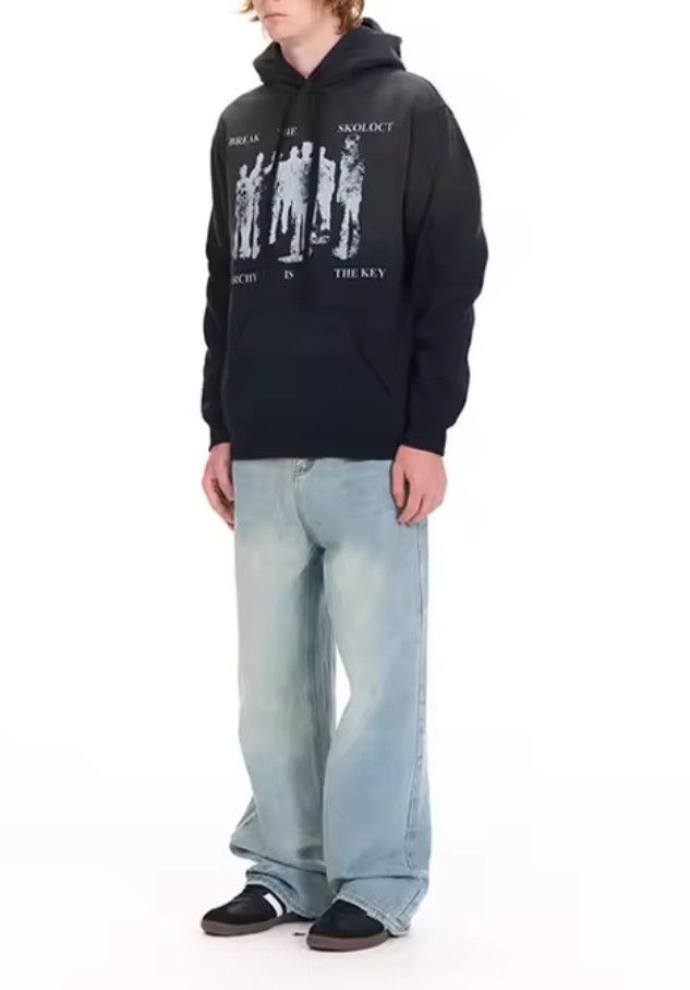 Vintage Spray Gradient Fade Hoodie Y2K Vibe Hype Sweater Tee Winter Size US L / EU 52-54 / 3 - 10 Thumbnail