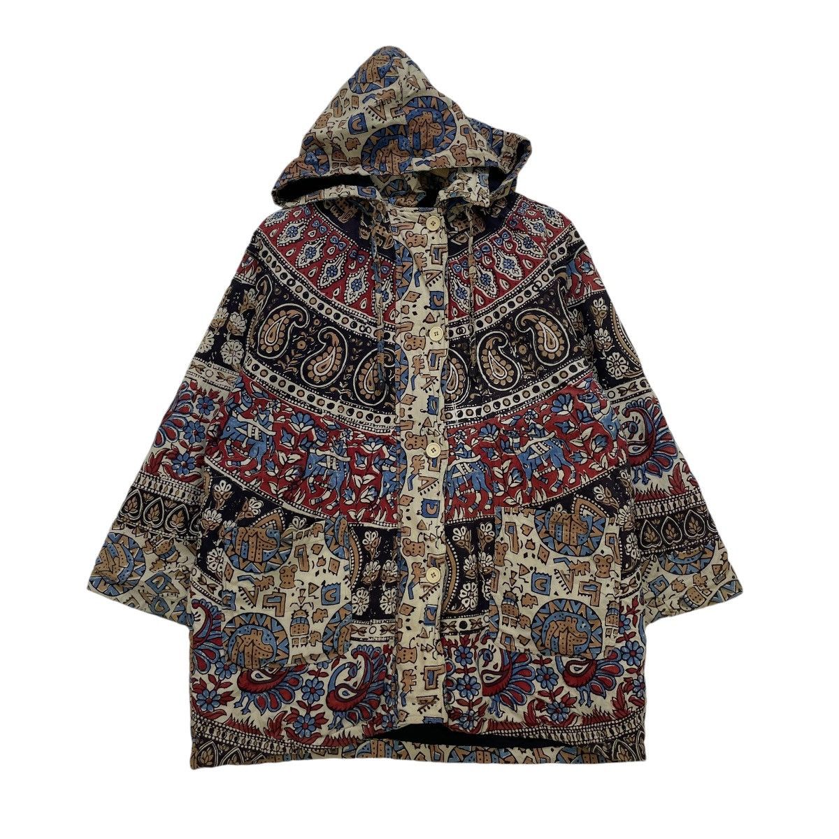 Japanese Brand Japanese Brand Art Over Print Detachable Hooded Jacket Size M / US 6-8 / IT 42-44 - 1 Thumbnail