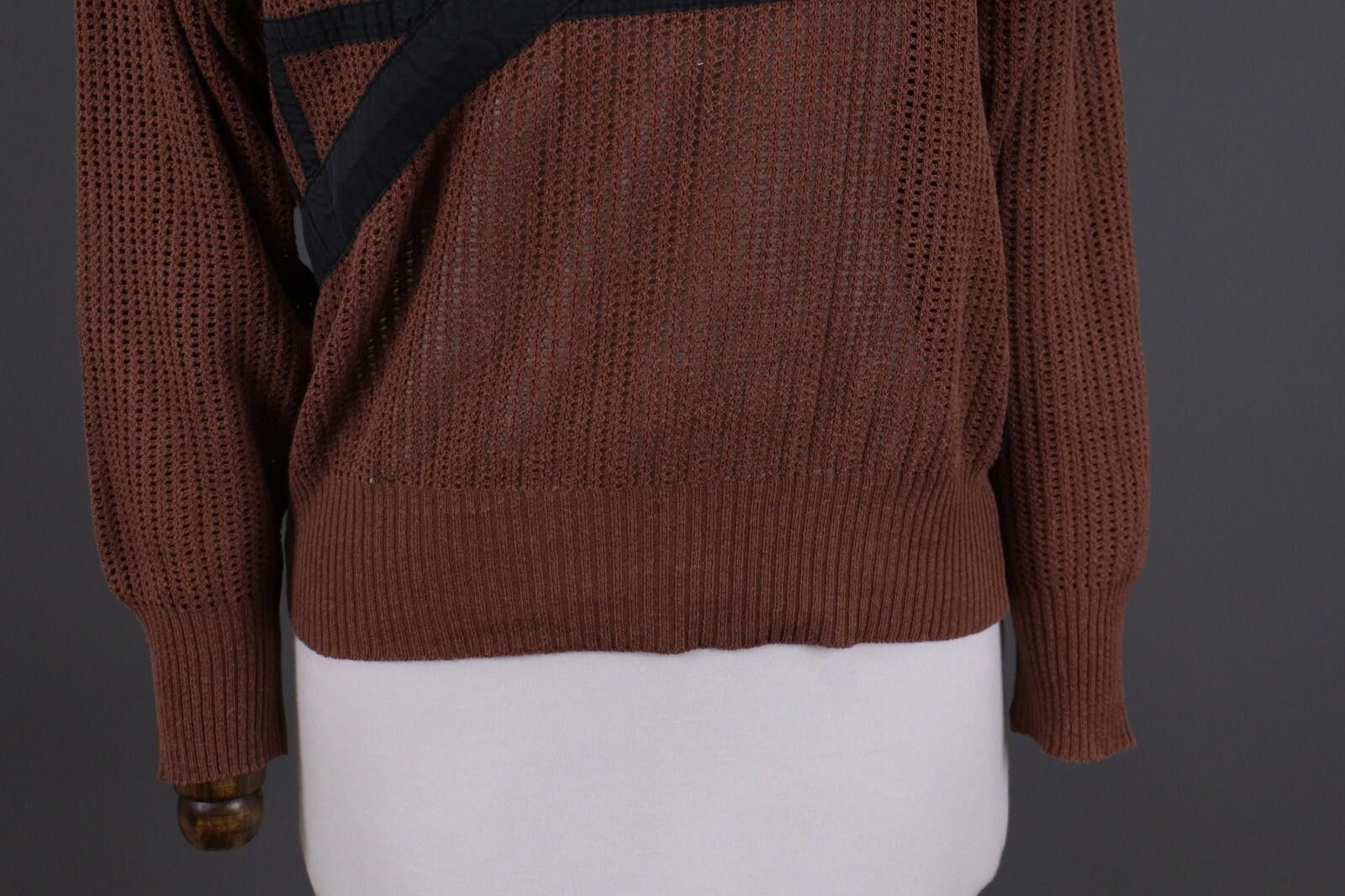 Christian Dior Monsieur Mondi Brown Knit Striped Geometric Sweater Size 36 / S Size M / US 6-8 / IT 42-44 - 3 Thumbnail