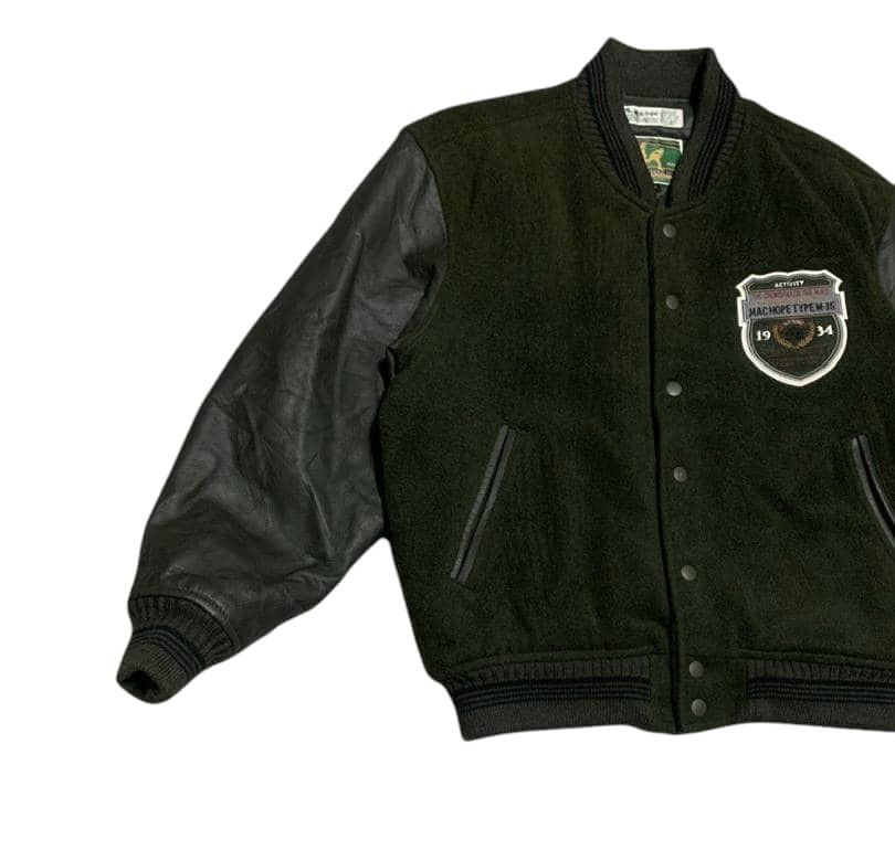 Japanese Brand Vintage 80s Mac Hope Wool Varsity Jacket Sleeve Leather Size US M / EU 48-50 / 2 - 3 Thumbnail