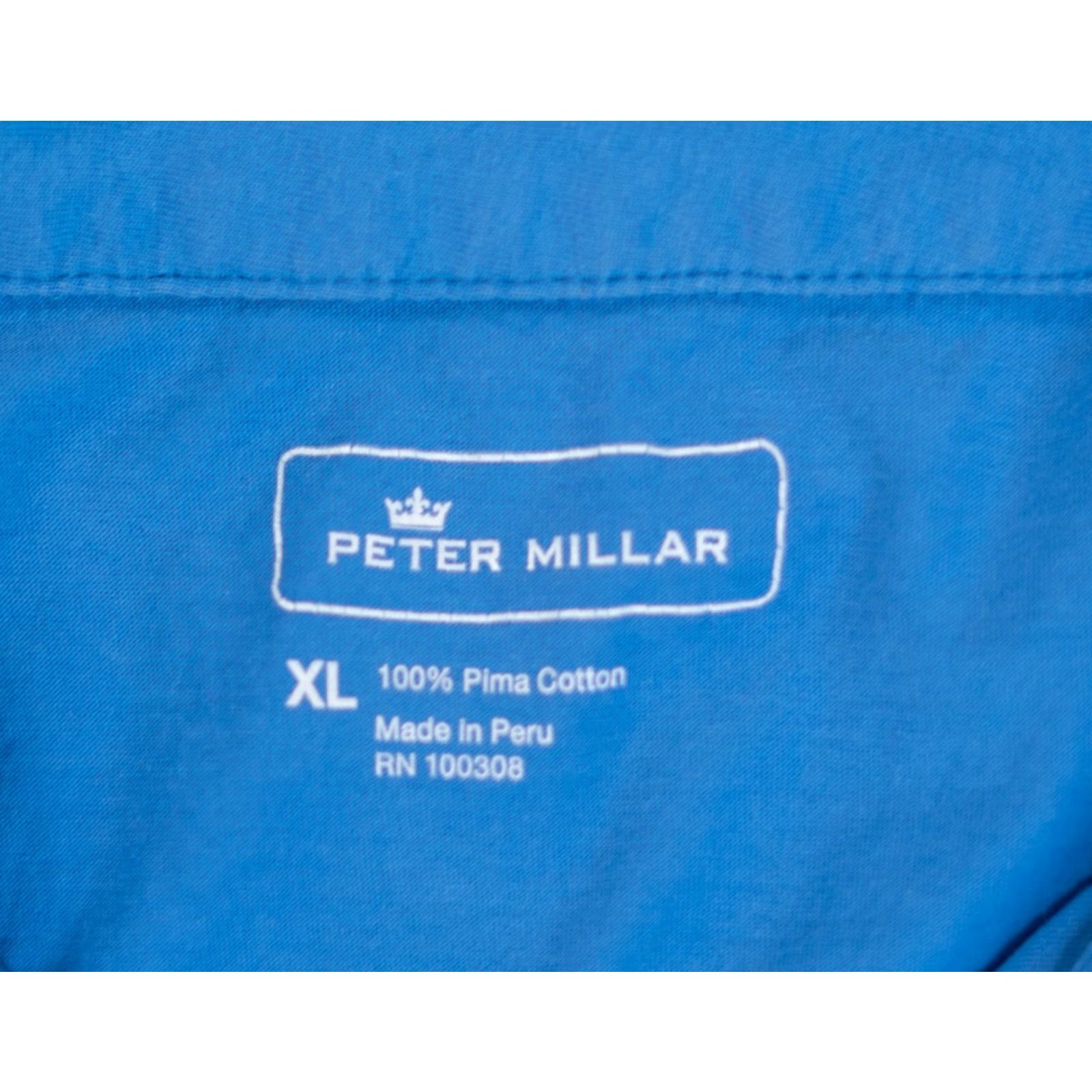 Peter Millar Peter Millar Mens Polo Shirt Short Sleeve Blue 100% Pima Cotton XL Regular Fit Golf Crown Crafted Classic preppy Sports Mens Mens Size US XL / EU 56 / 4 - 3 Thumbnail