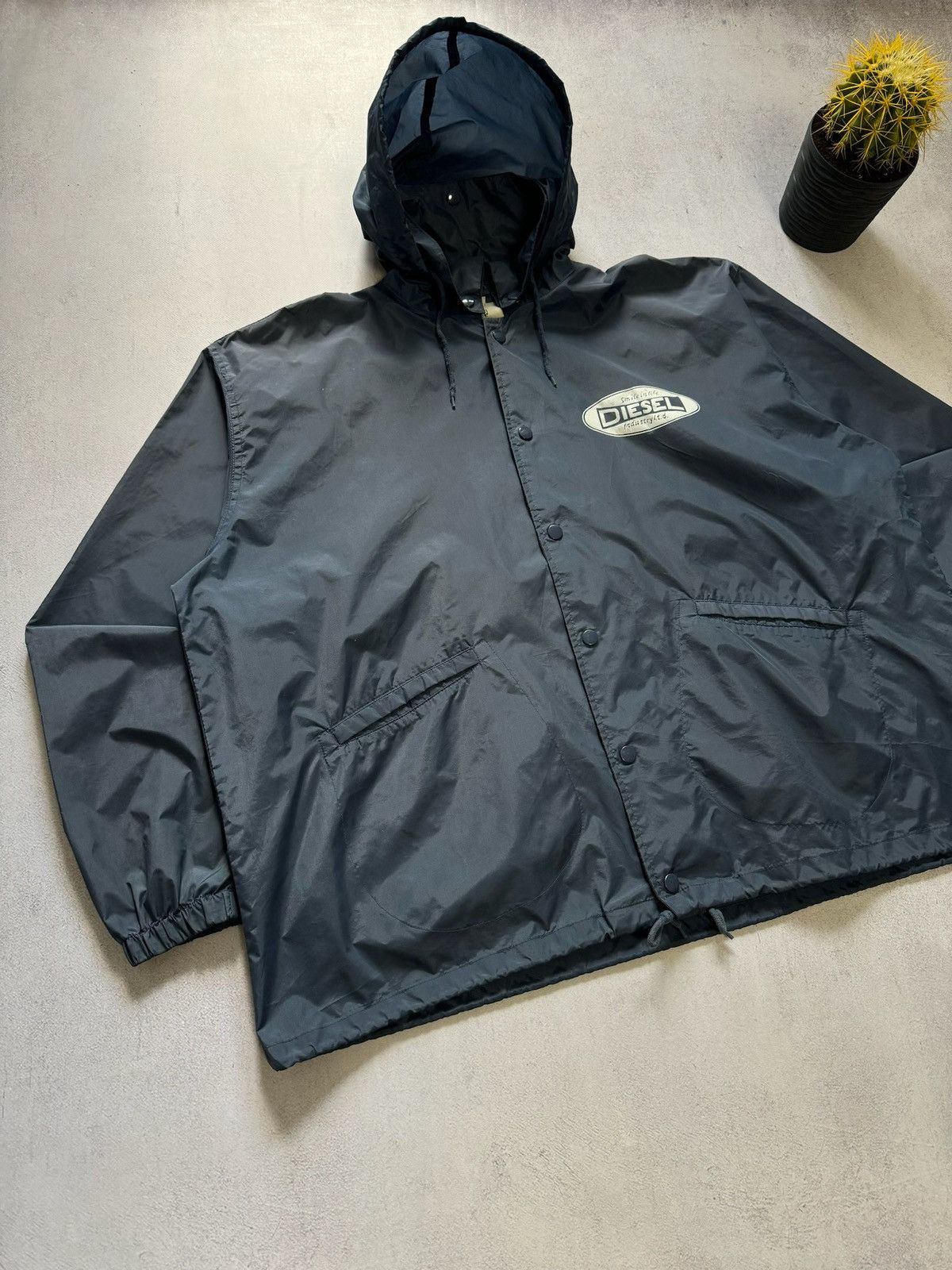 Diesel × Vintage Vintage Diesel Windbreaker Jacket Big Logo Baggy Y2K 90s Size US M / EU 48-50 / 2 - 4 Thumbnail
