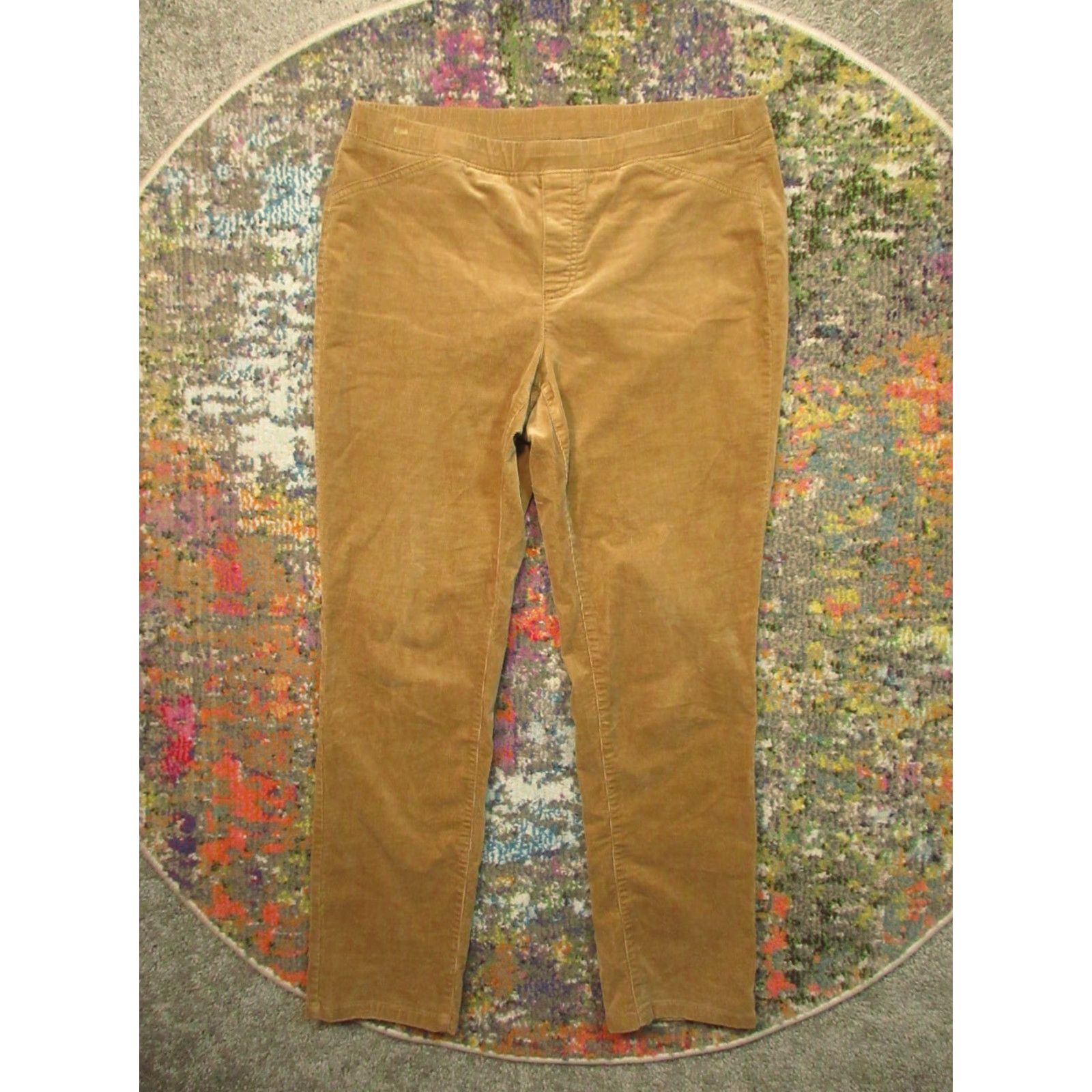 J. Jill J. Jill Pants Womens Medium Brown Corduroy Taper Stretch Soft Casual 30x29 Size 32" / US 10 / IT 46 - 2 Thumbnail
