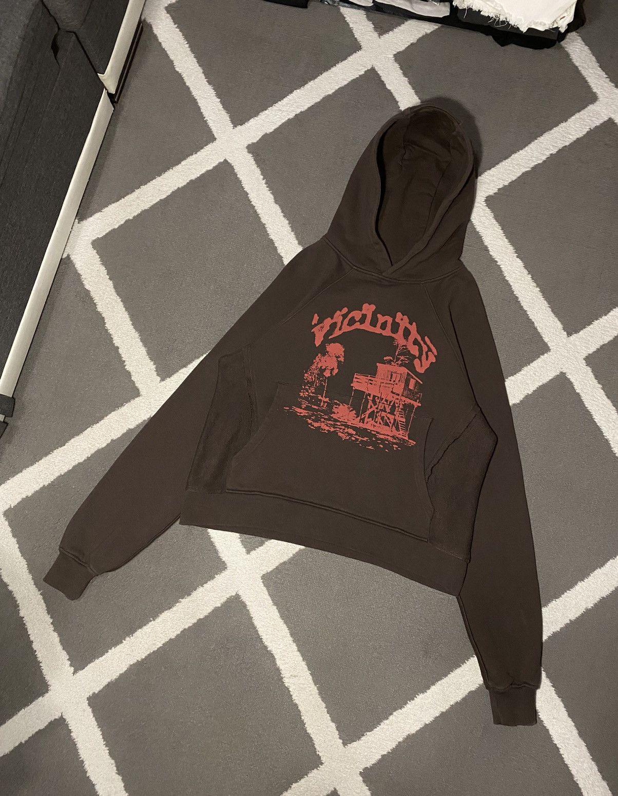 Designer × Vintage Vicinity Shooting House Brown Boxy Fit Hoodie Size US S / EU 44-46 / 1 - 3 Thumbnail