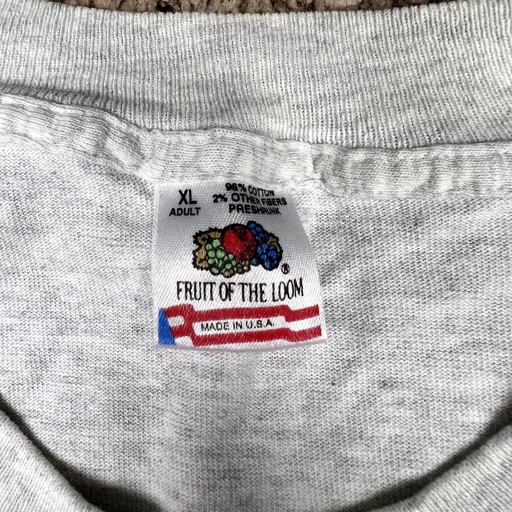 Fruit Of The Loom VINTAGE 90s Graphic Tee T-Shirt Armchair Philosopher XL Made USA Nike Size US XL / EU 56 / 4 - 2 Thumbnail