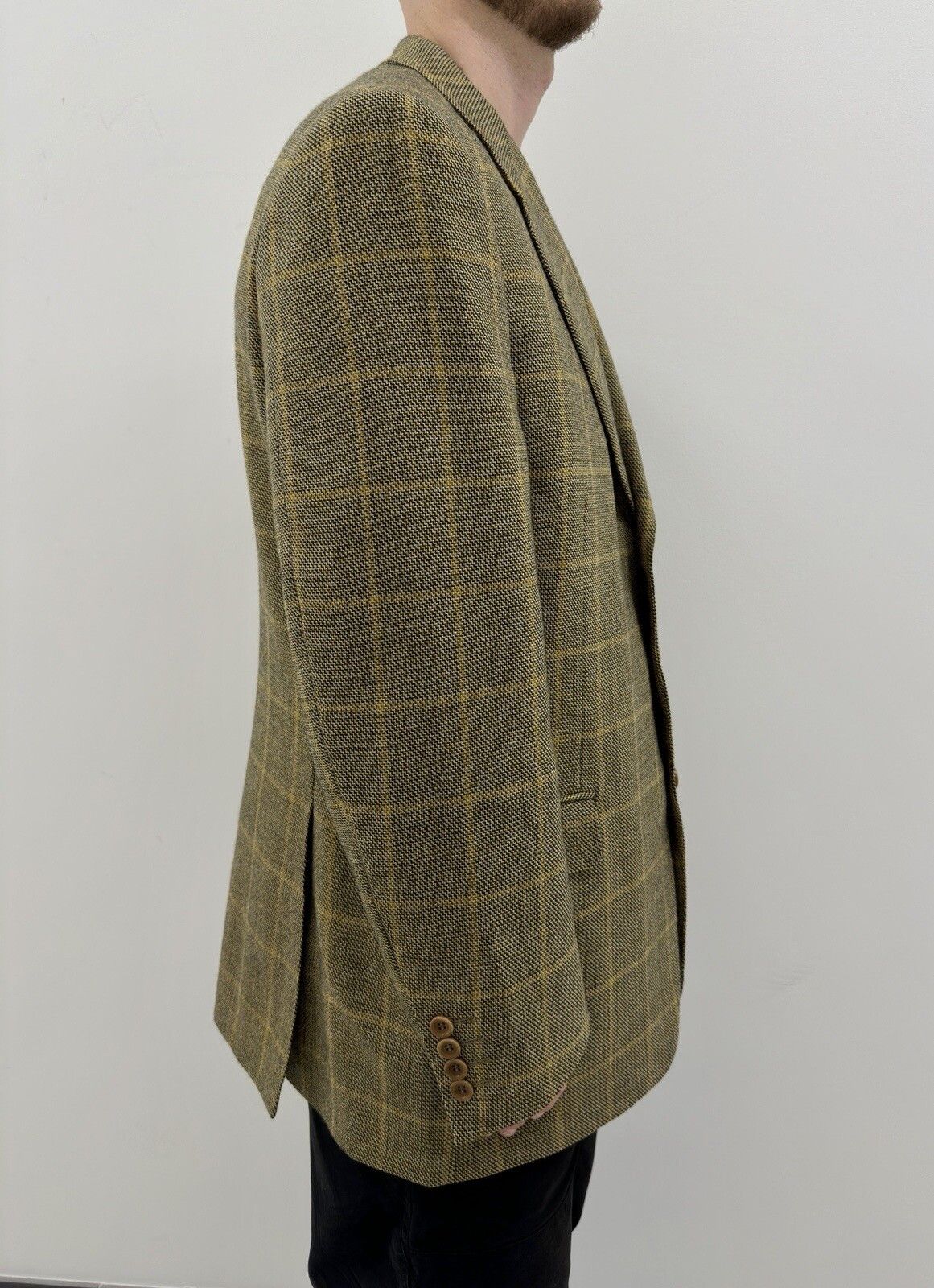 Canali CANALI wool checkedplaid blazer mens jacket IT-52R US-42R Size 52R - 5 Thumbnail