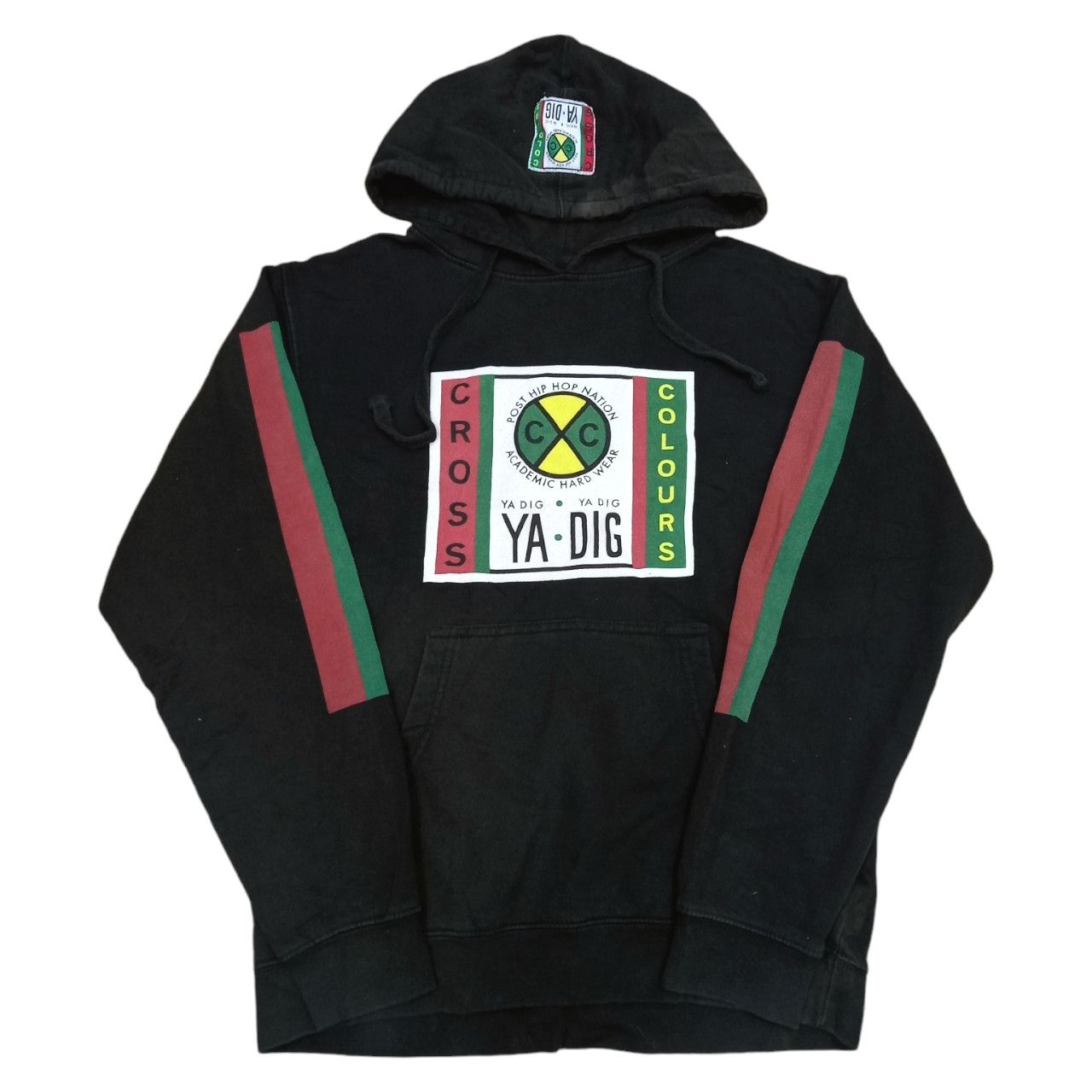 Cross Colours × Rap Tees Y2K Cross Colours Center Big Logo Hoodie Size US S / EU 44-46 / 1 - 1 Thumbnail