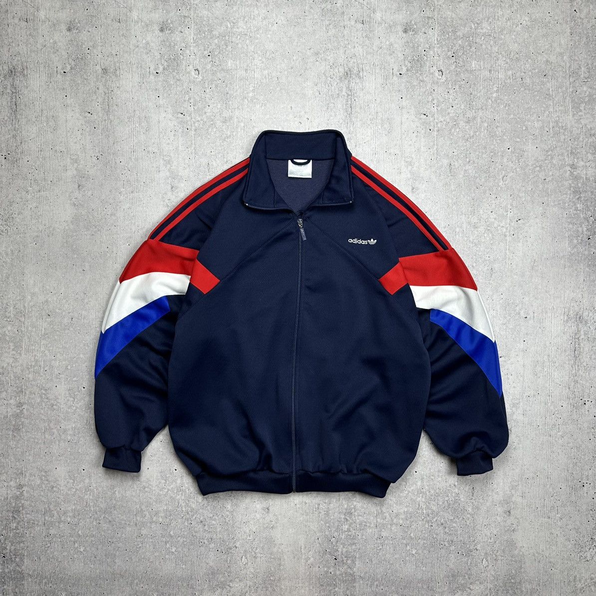 〜80s adidas Truck Jacket Made in France Adidas Originals Vintage 80s Made in France Ventex Track Zip