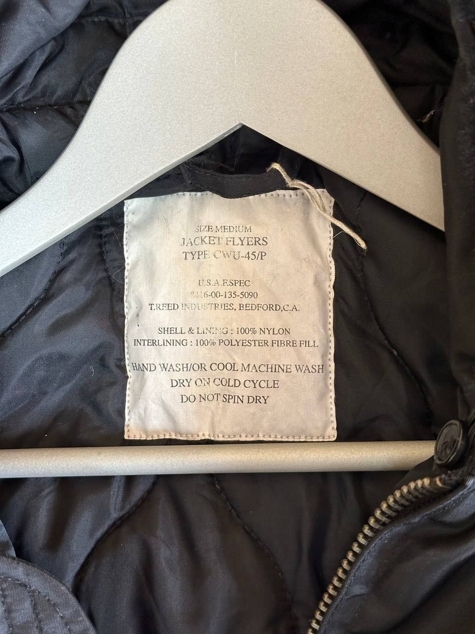 Alpha Industries Jacket Flyers USAF MA-1 Bomber Nylon Type CWU-45/P Fur Trim Size US M / EU 48-50 / 2 - 15 Thumbnail