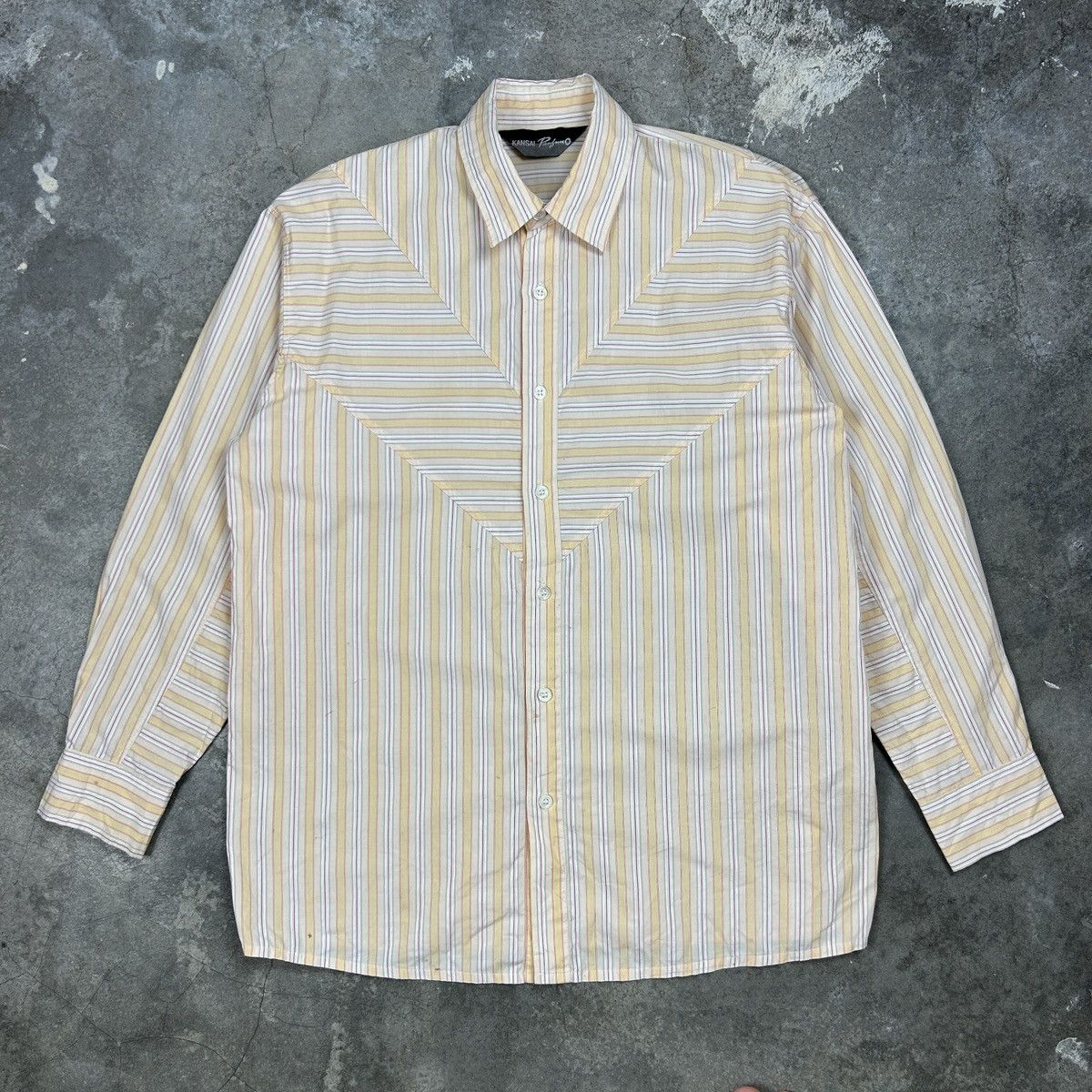 Japanese Brand × Kansai Yamamoto × Vintage 1990s Kansai Profumo - Geometric Lines Size US M / EU 48-50 / 2 - 1 Thumbnail
