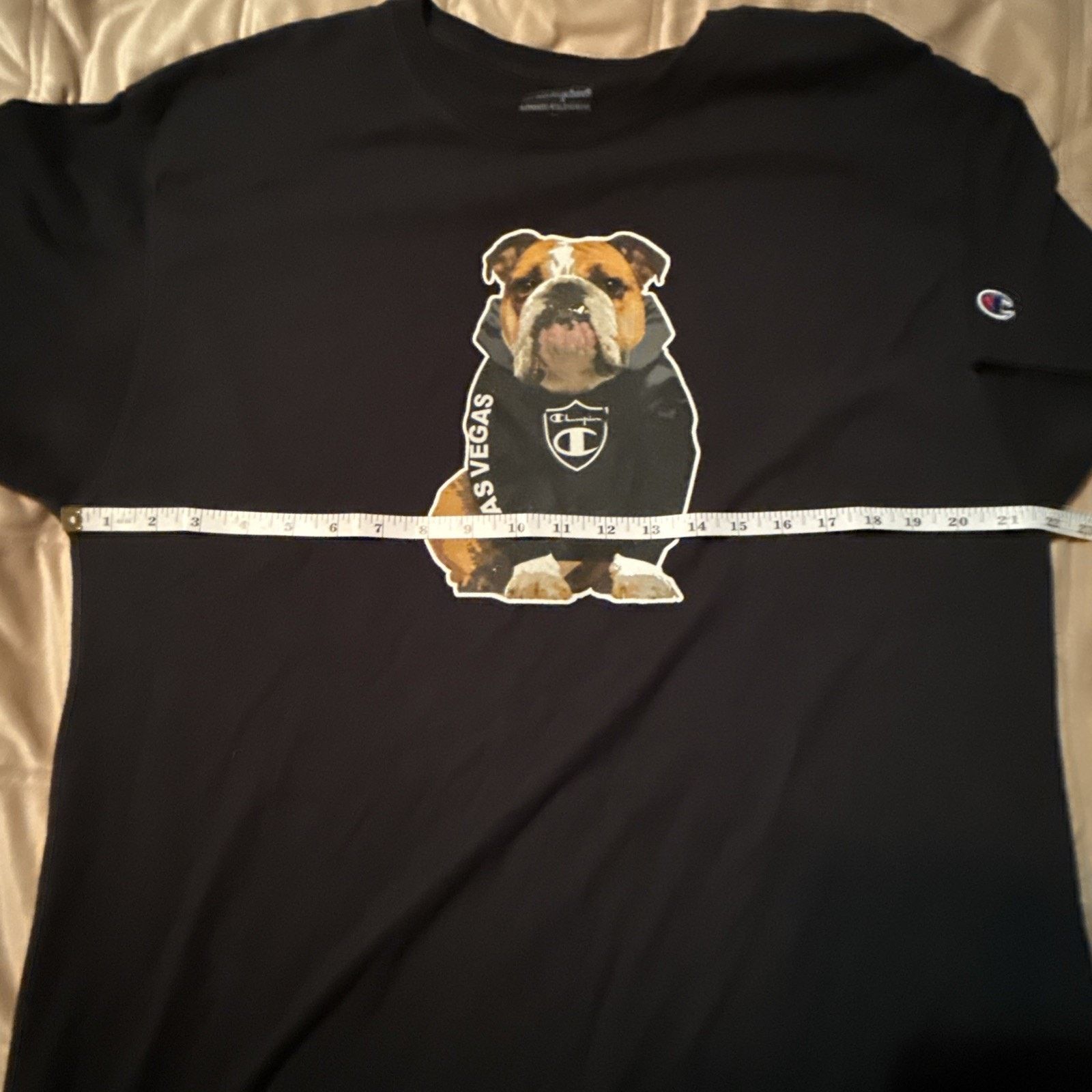 Champion Champion Black Tee Sz XL English Bulldog Las Vegas Raiders Size US XL / EU 56 / 4 - 5 Thumbnail